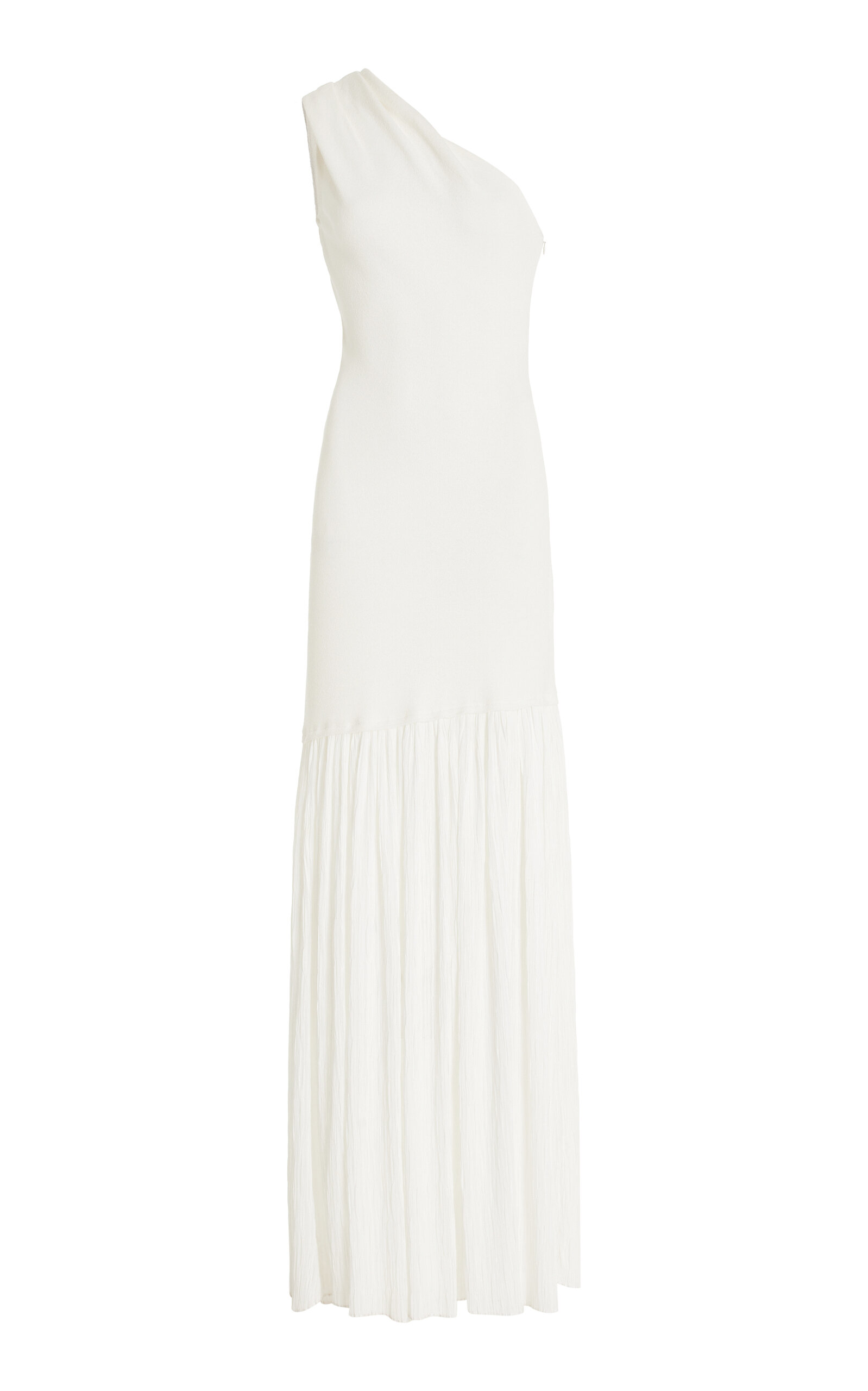 Proenza Schouler Cora Pleated Crepe-Chiffon Maxi Dress - Ivory