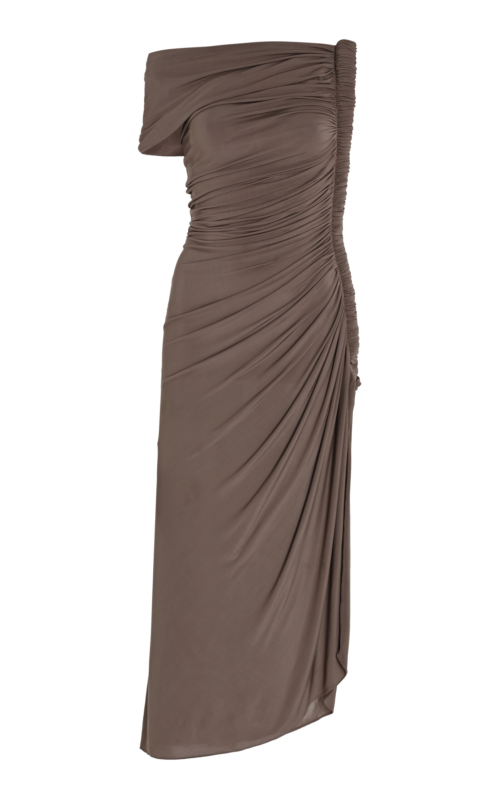 Asym Asymmetric Stretch-Jersey Midi Dress