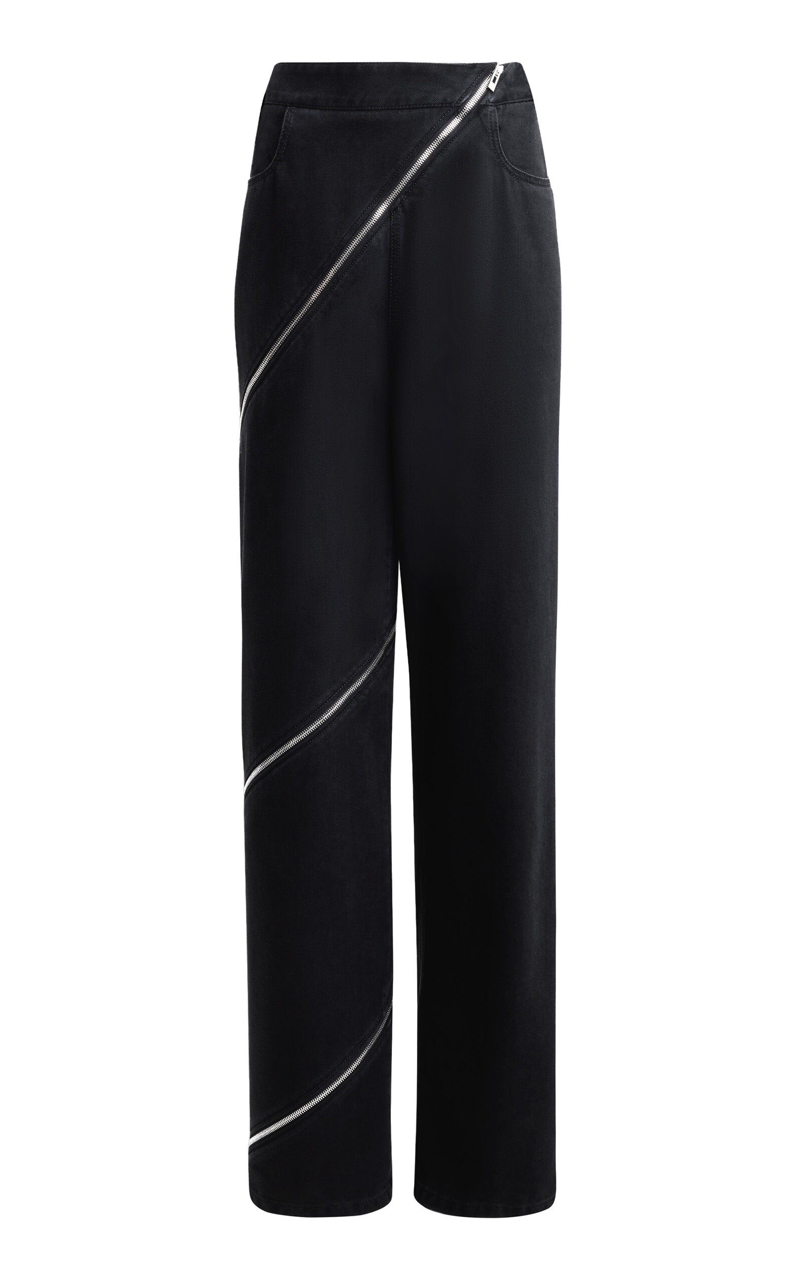 Alaïa Ribbed Knit High Neck Bodysuit With Zipper In Black