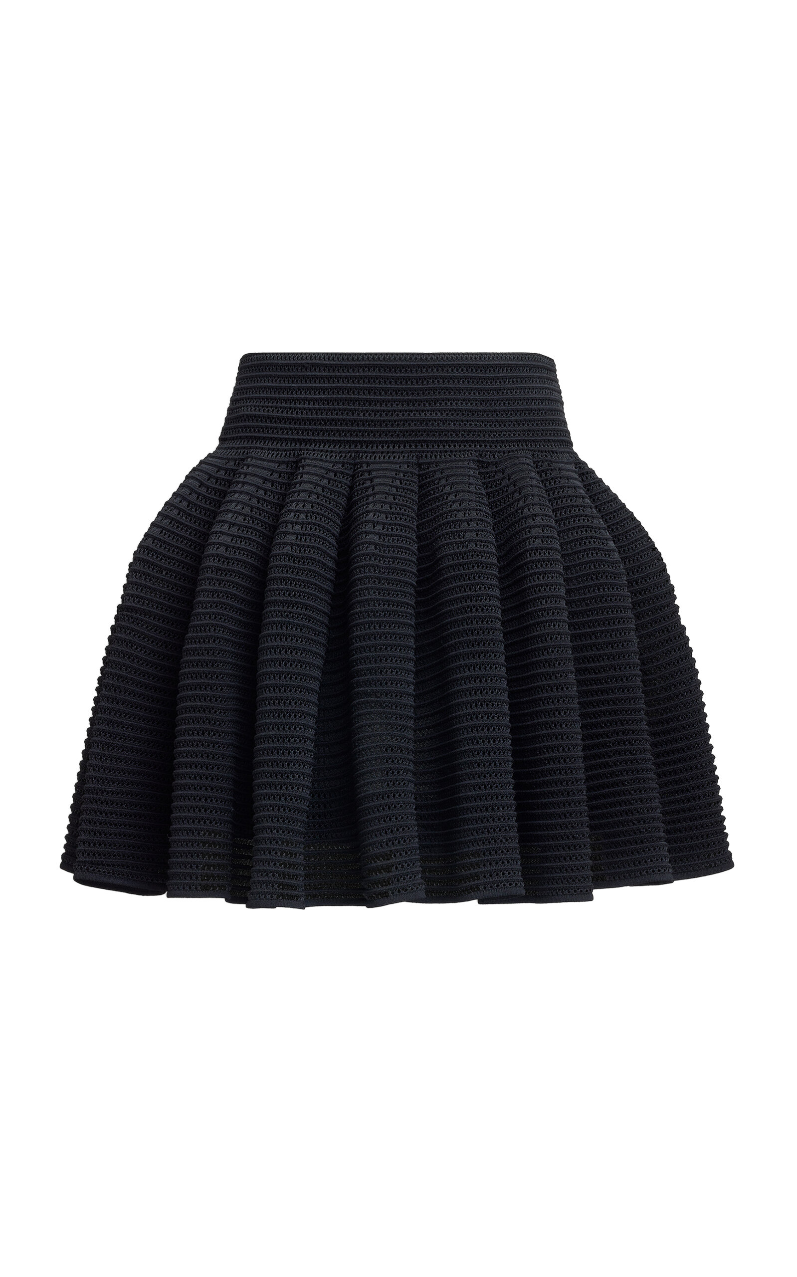 Alaïa Full Skirt With Pleated High Waist In Black