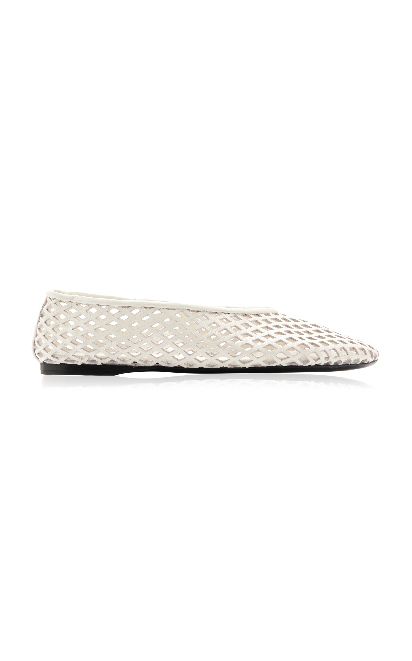 Proenza Schouler Tee Perforated Leather Ballet Flats - White