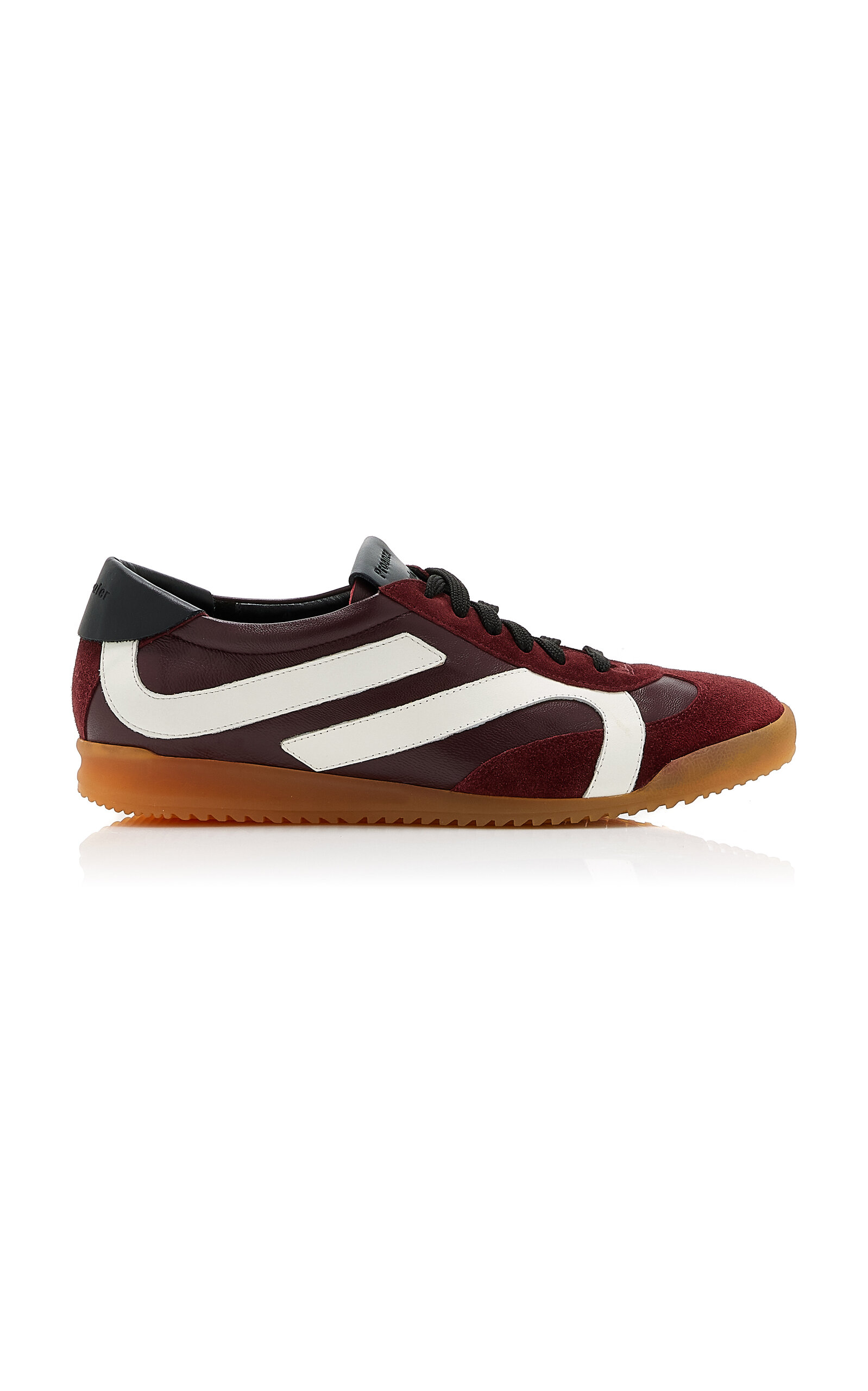 Shop Proenza Schouler Track Leather Sneakers In Burgundy