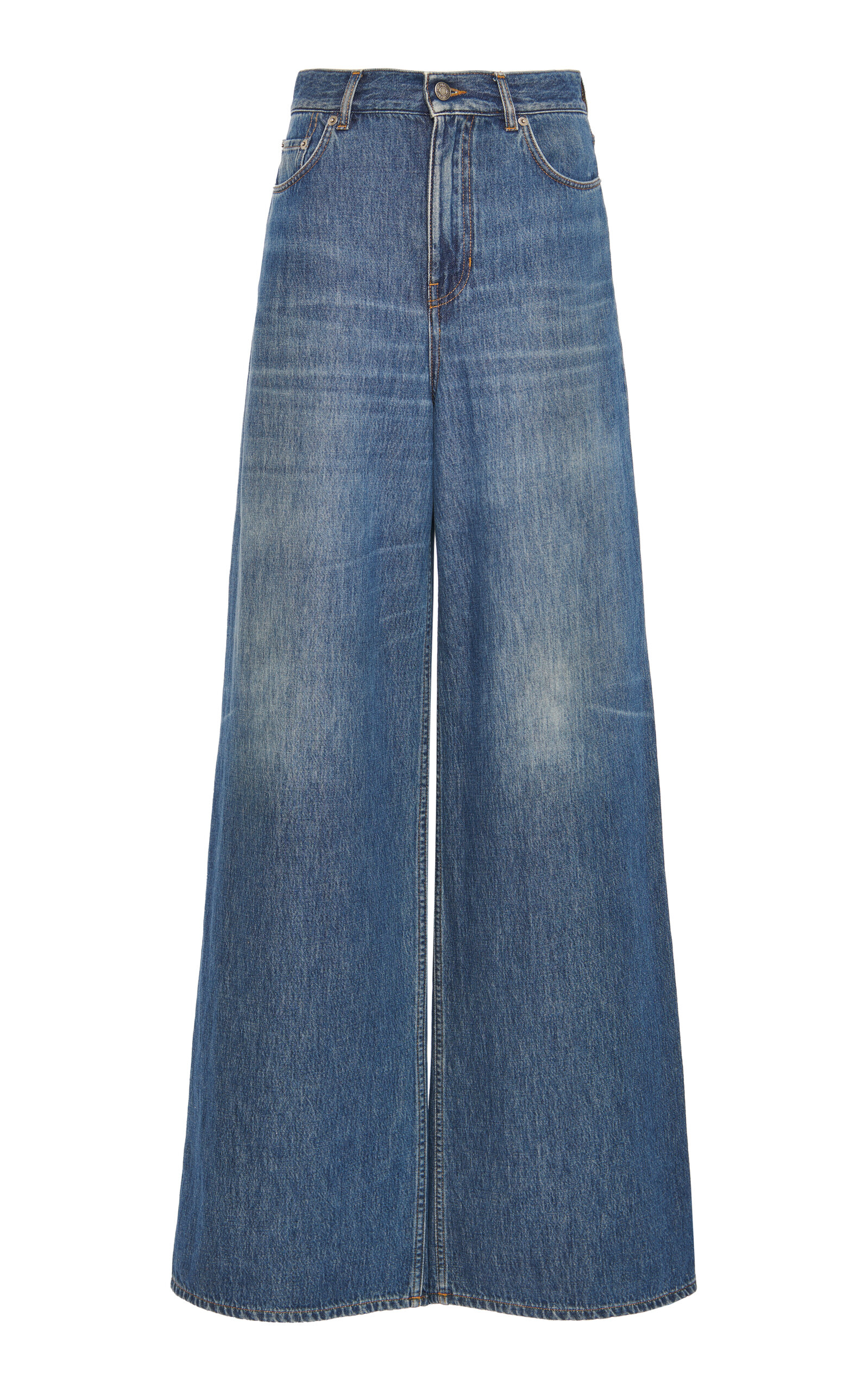 Chloé Rigid High-rise Wide-leg Jeans In Blue