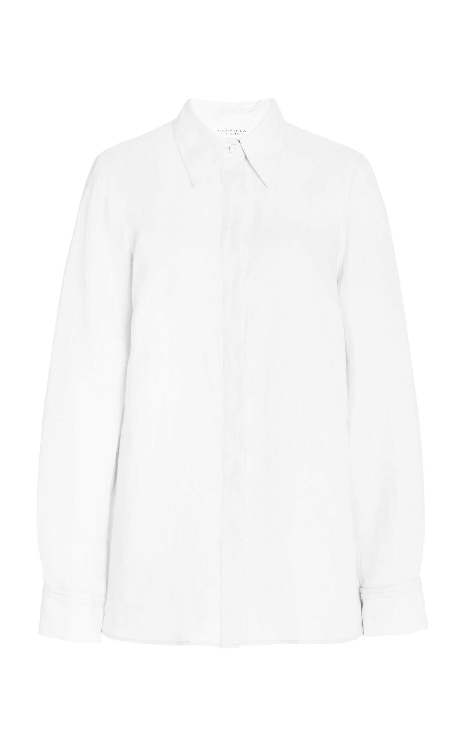 Gabriela Hearst Cruz Shirt In Ivory Lightweight Cashmere In White