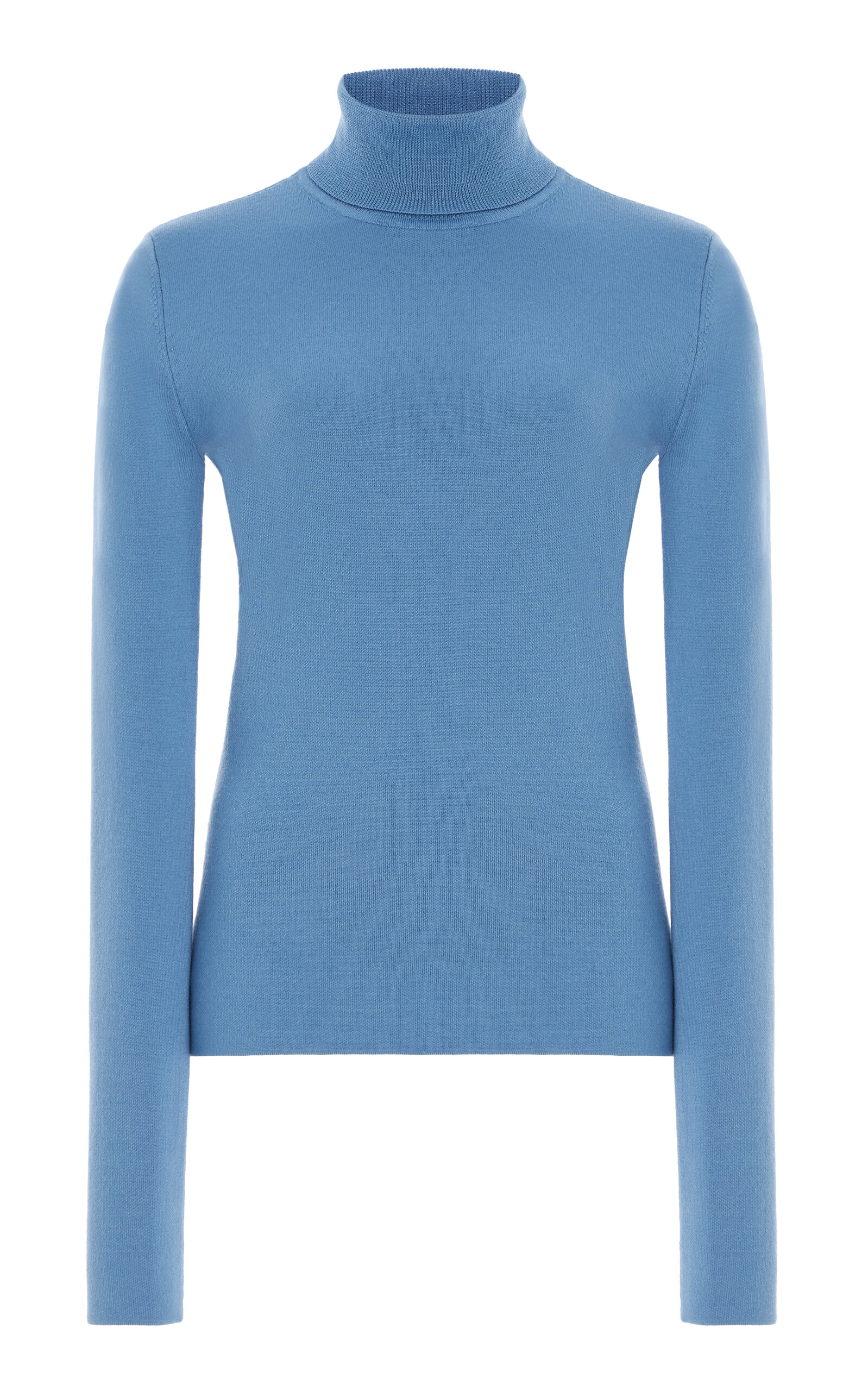 Gabriela Hearst May Wool-Cashmere Turtleneck Top - Blue
