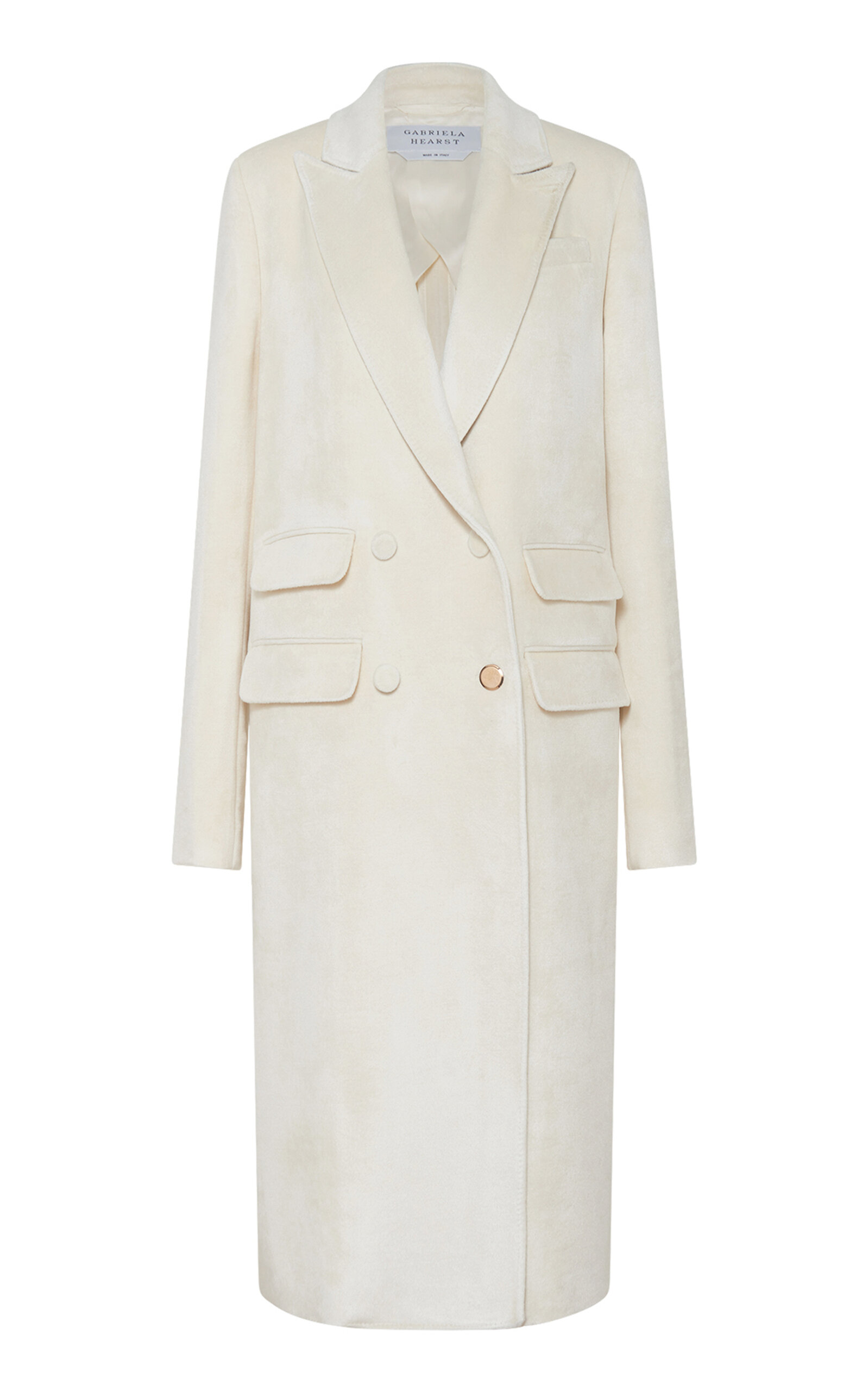 Gabriela Hearst Reed Tailored Silk-wool Coat In Ivory