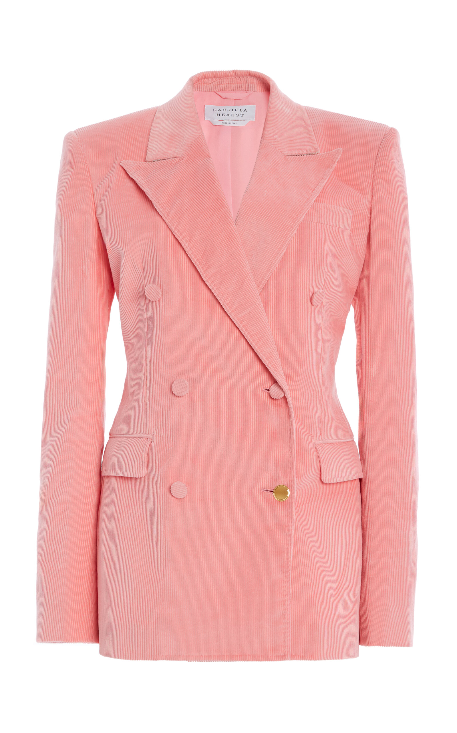 Gabriela Hearst Gavin Tailored Corduroy Blazer In Pink
