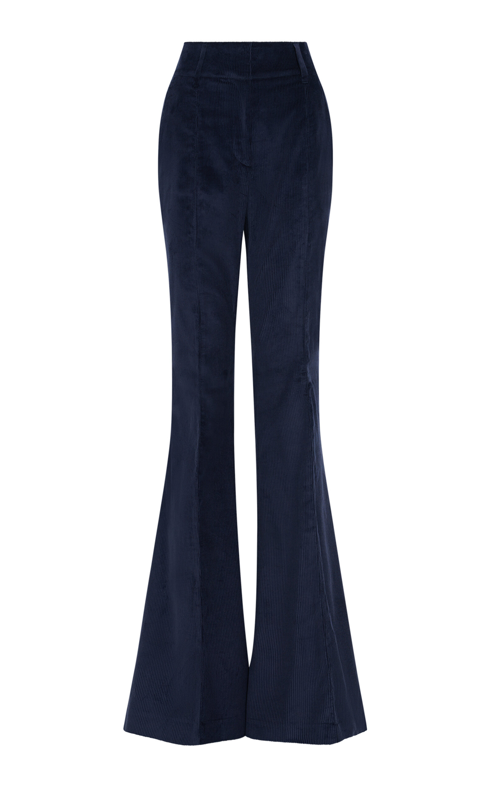 Gabriela Hearst Ianthe Tailored Corduroy Flare Pants In Dark Grey