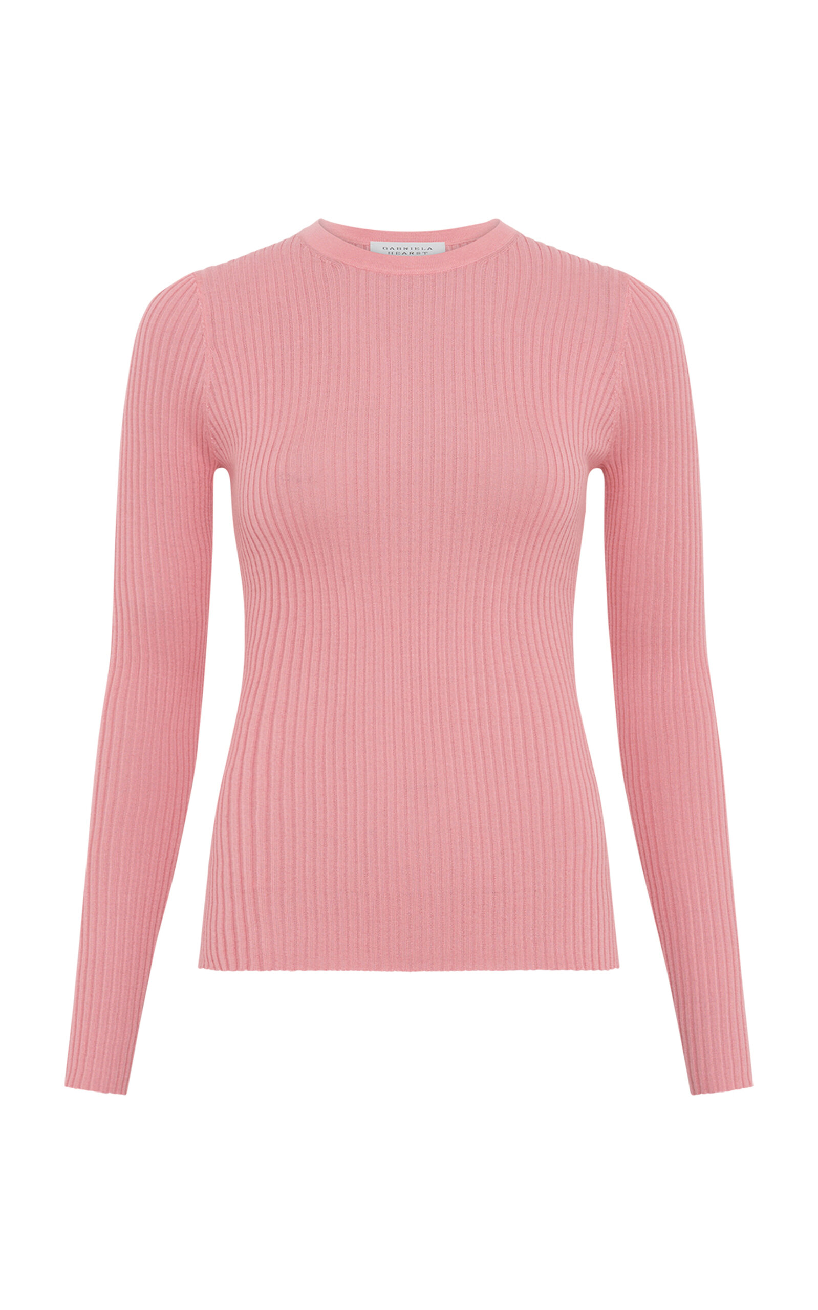 Shop Gabriela Hearst Browning Ribbed-knit Cashmere-silk Sweater In Pink