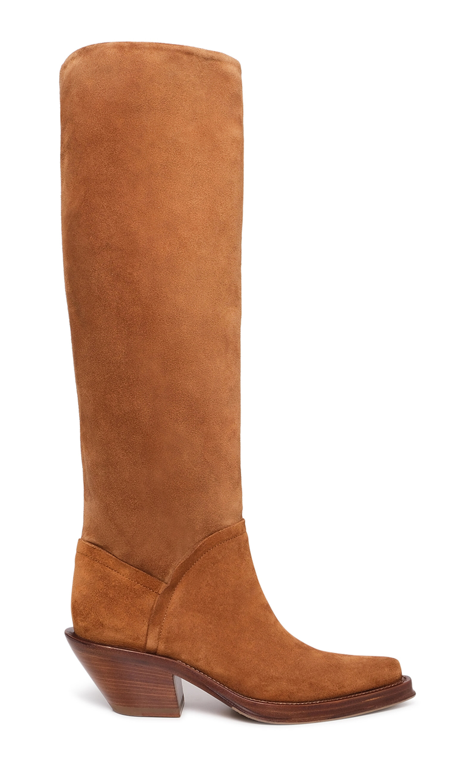 Gabriela Hearst Camero Suede Knee Boots - Brown
