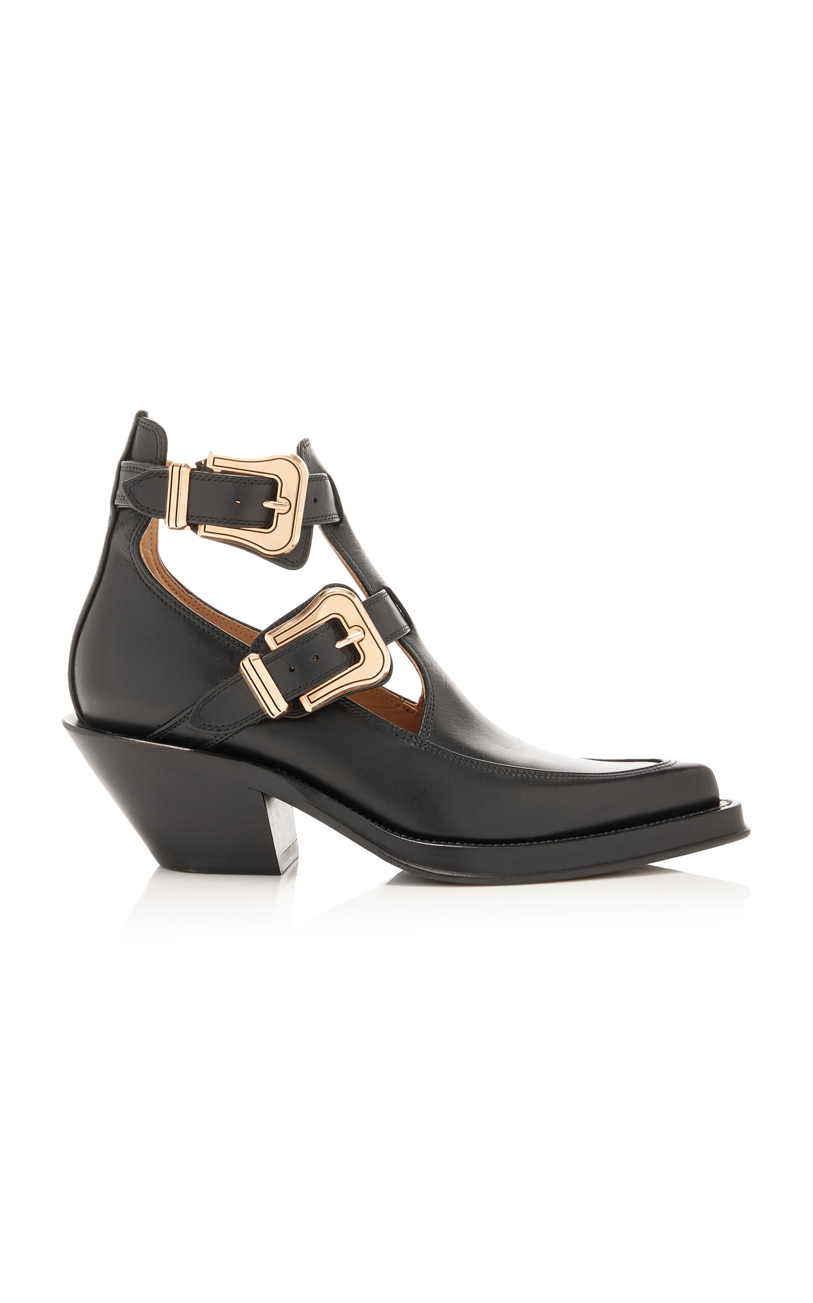 Castro Buckle-Detailed Leather Ankle Boots