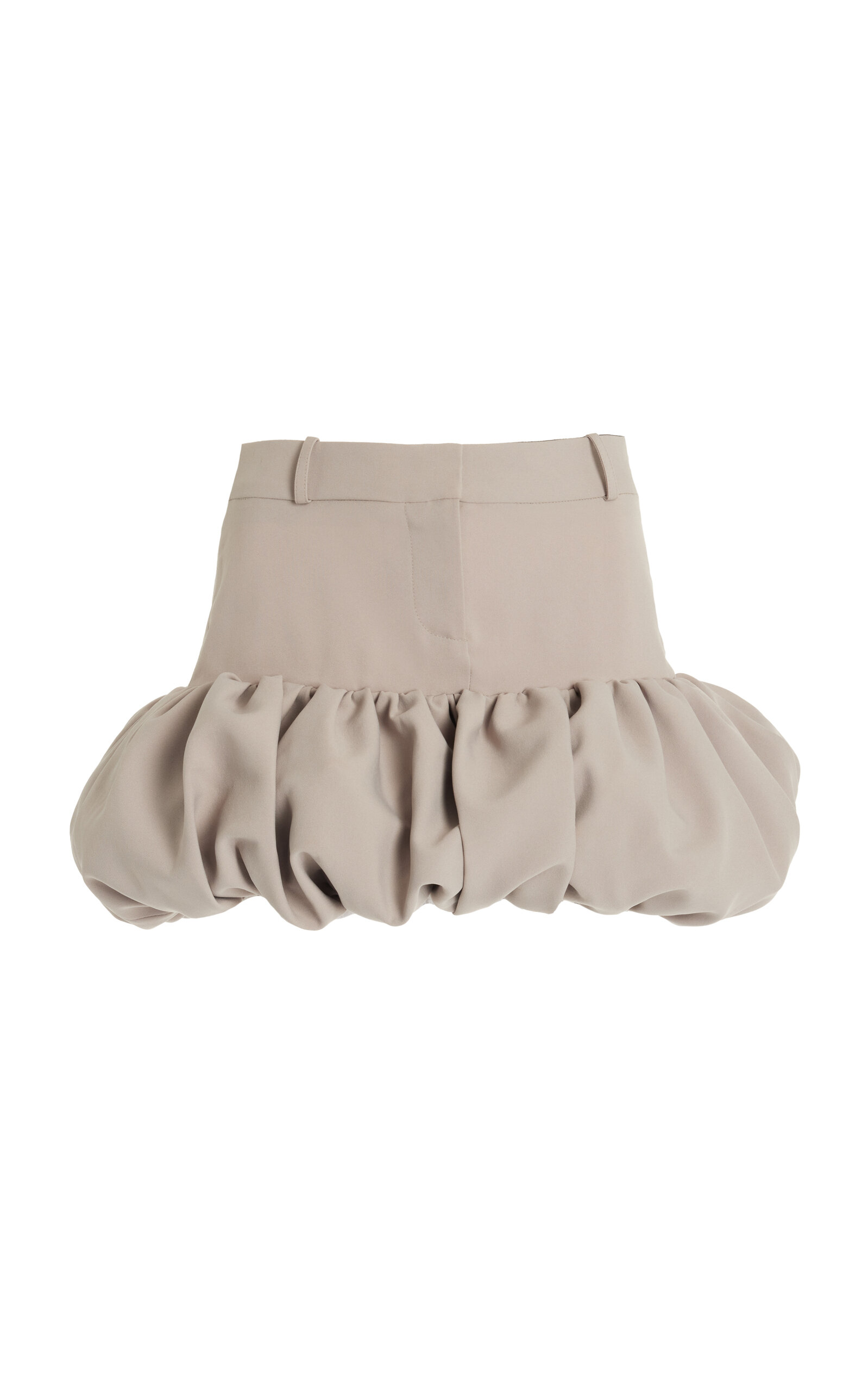 Coperni Bubble-Hem Suiting Mini Skirt - Tan