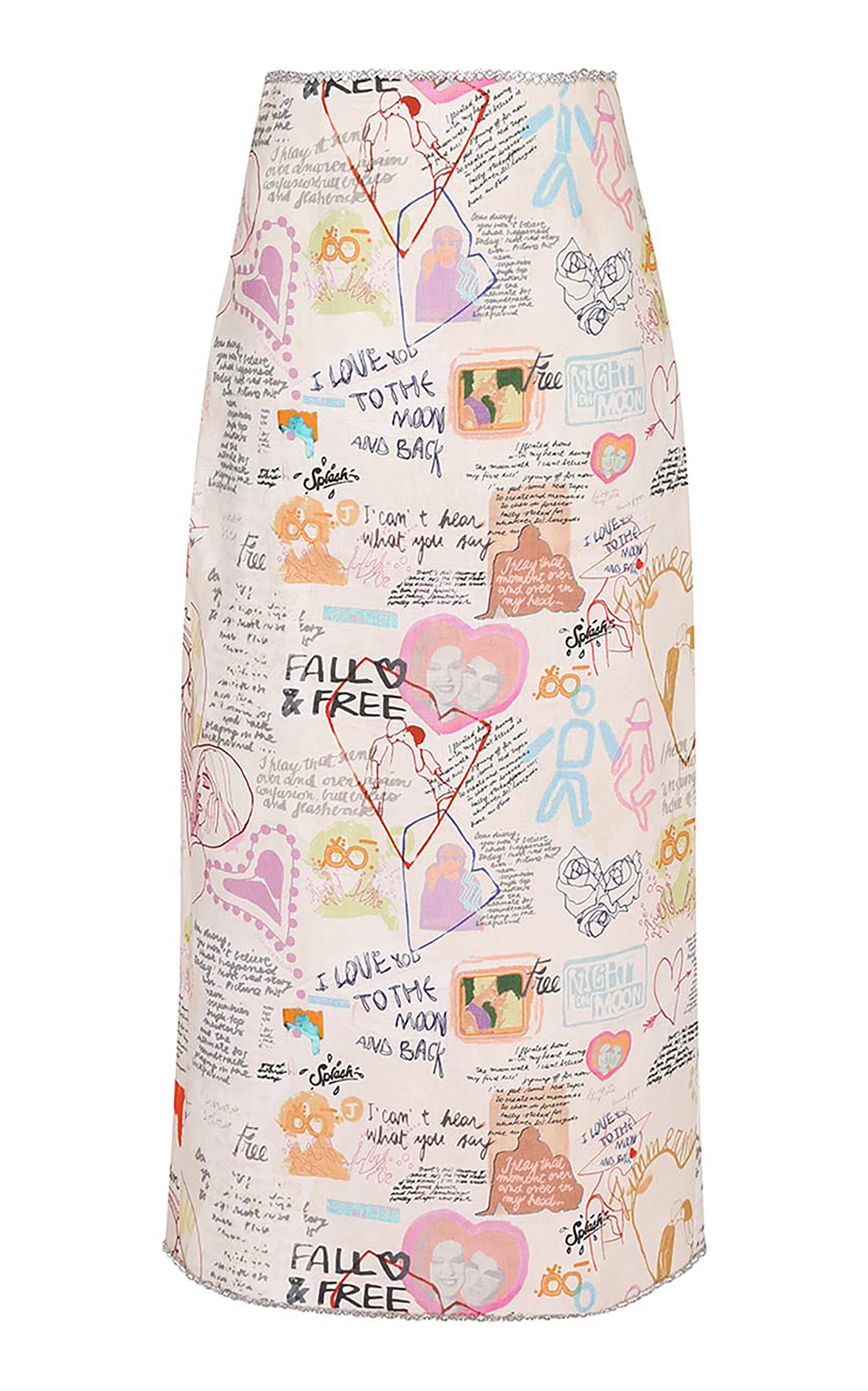 Zimmermann Dear Diary Skirt In White