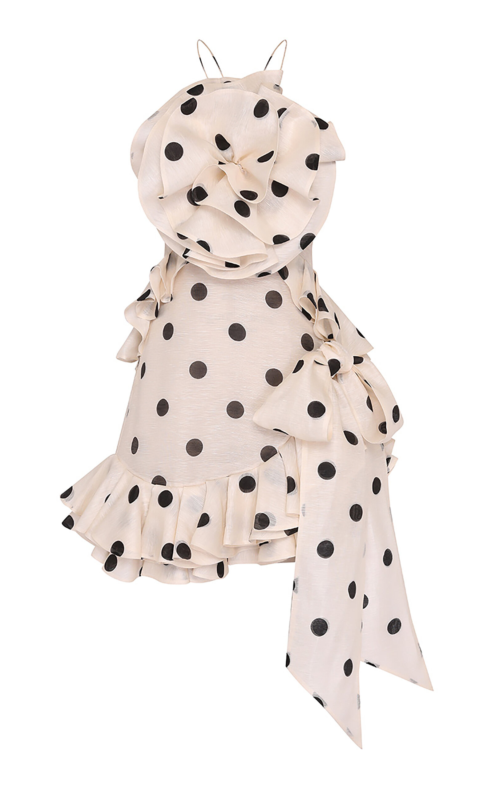 Zimmermann Crush Mini Skirt In Black,white