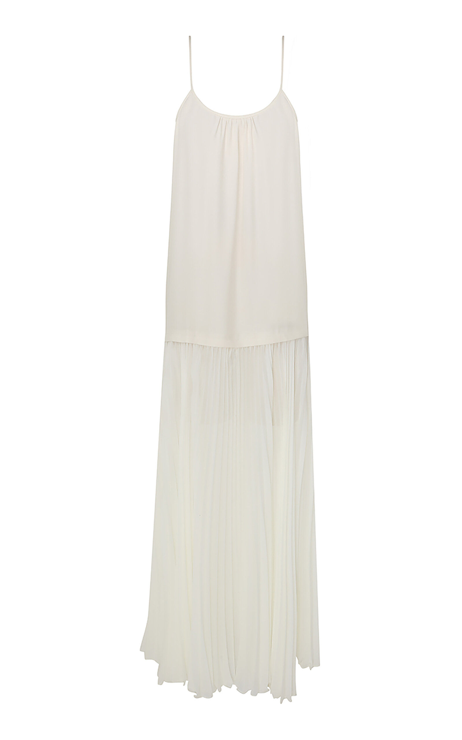 Zimmermann Pleated Crepe Midi Dress - Off-White