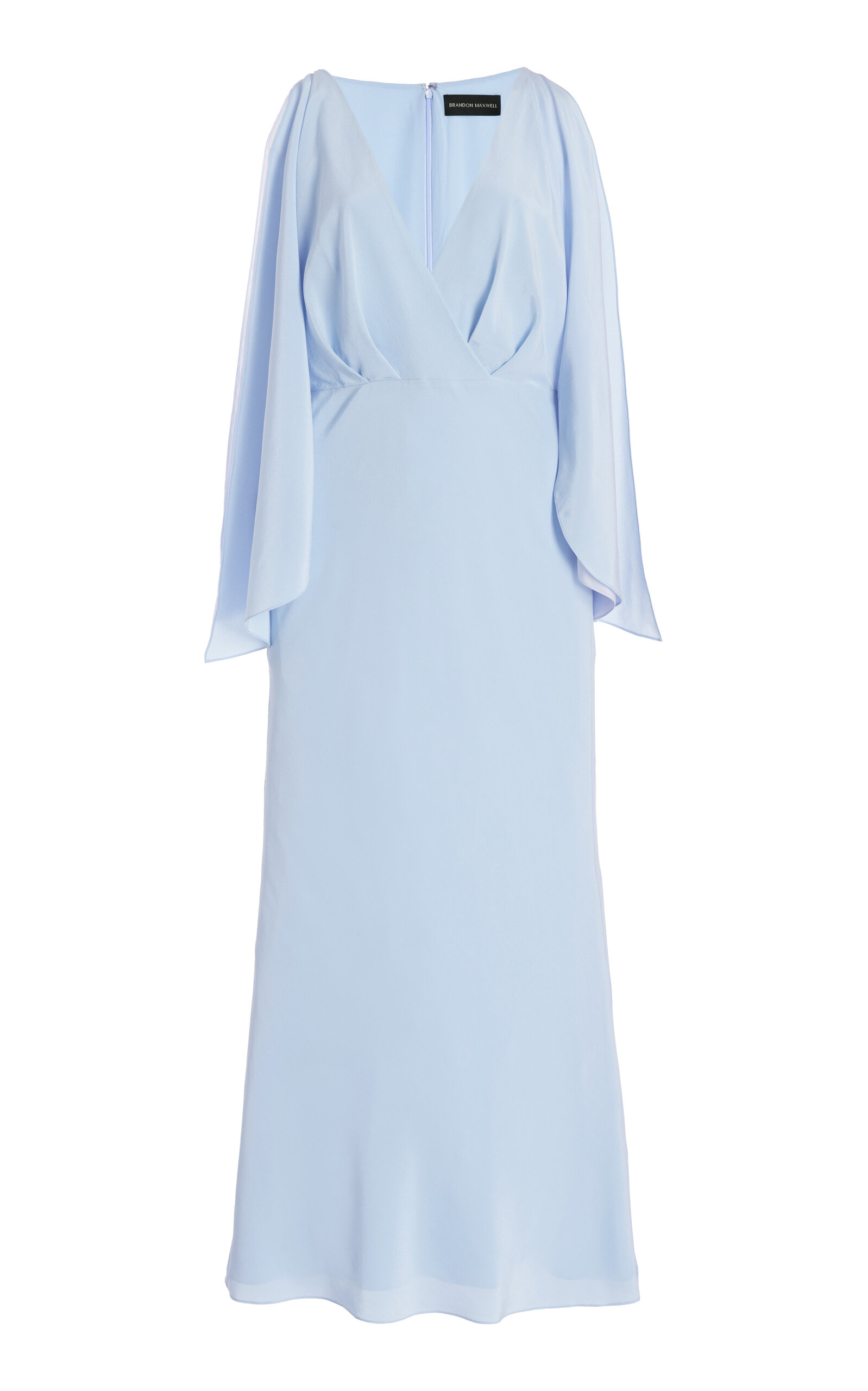 Brandon Maxwell The Camille Gathered Silk Crepe De Chine Maxi Dress