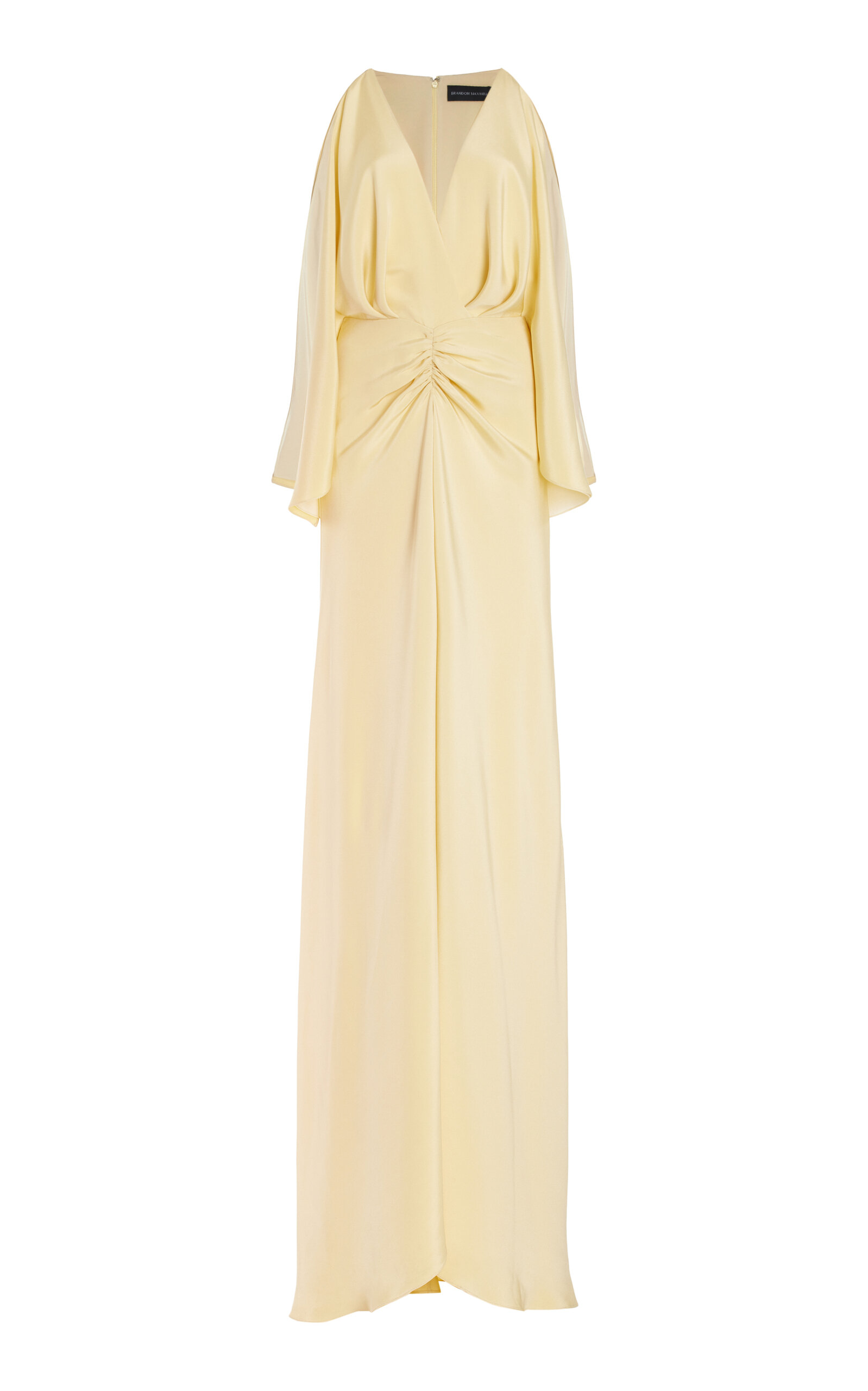 Brandon Maxwell The Sierra Gathered Silk Crepe Gown