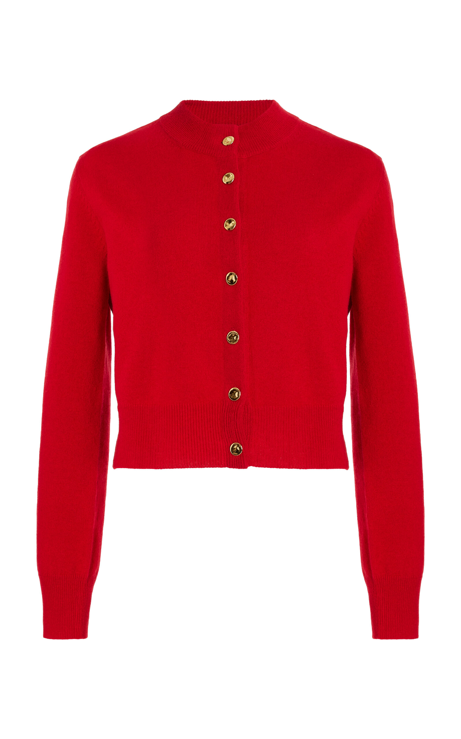 Brandon Maxwell The Aubrey Shrunken Knit Cashmere Cardigan - Red