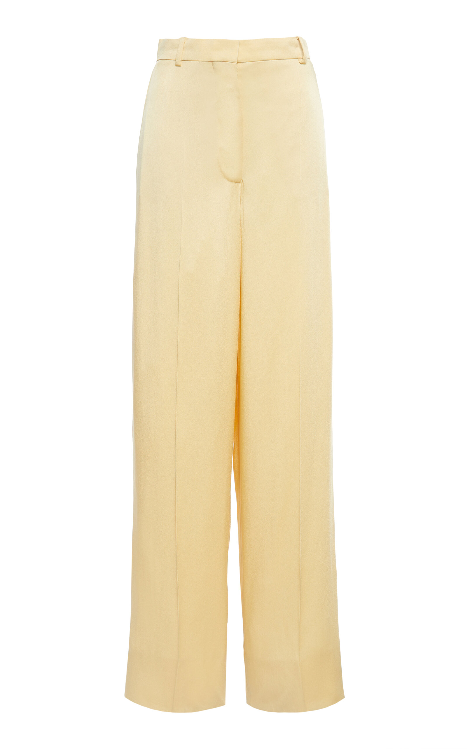 Relaxed Satin Wide-Leg Trousers