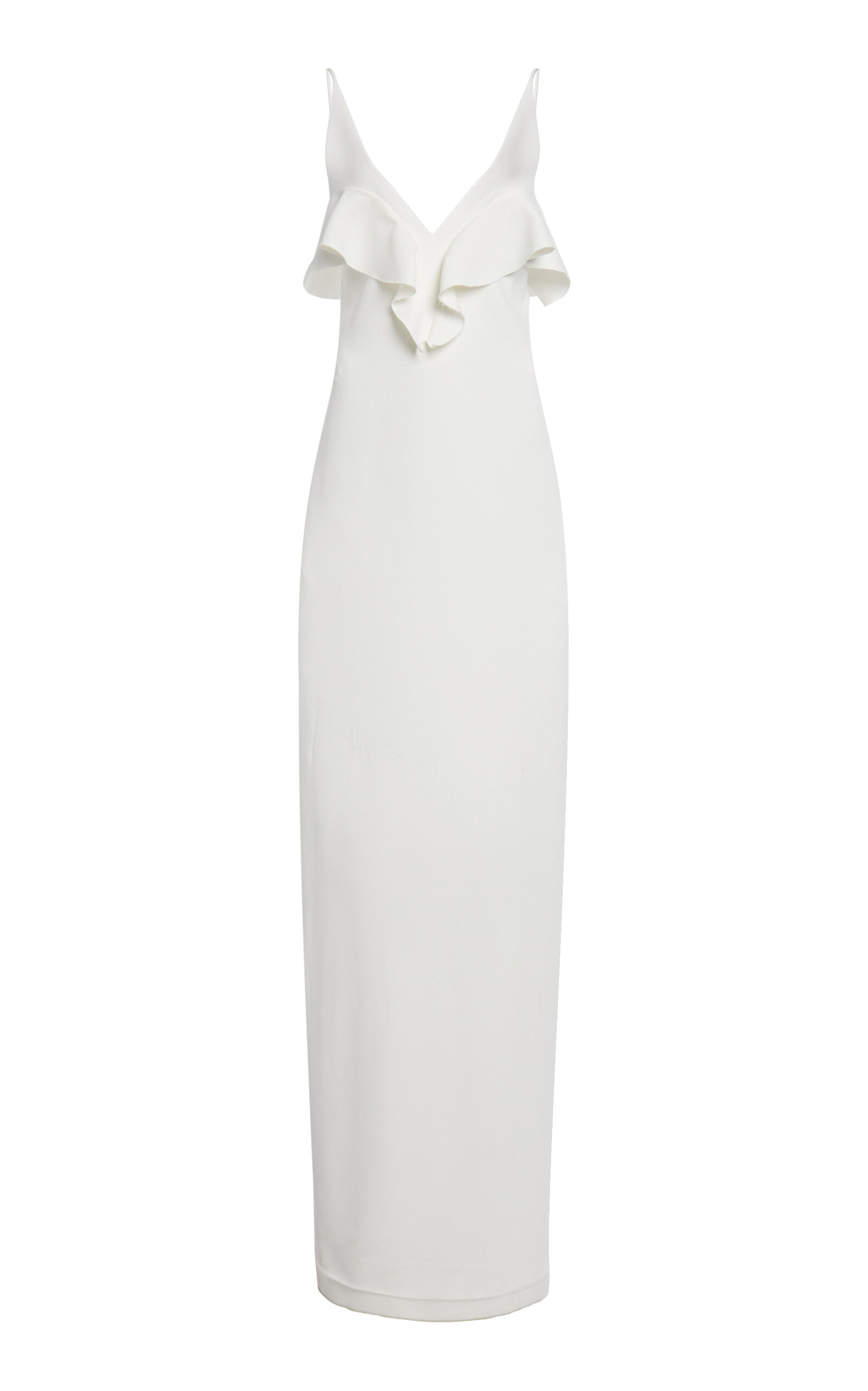 Stella Mccartney Ruffled Maxi Dress In White