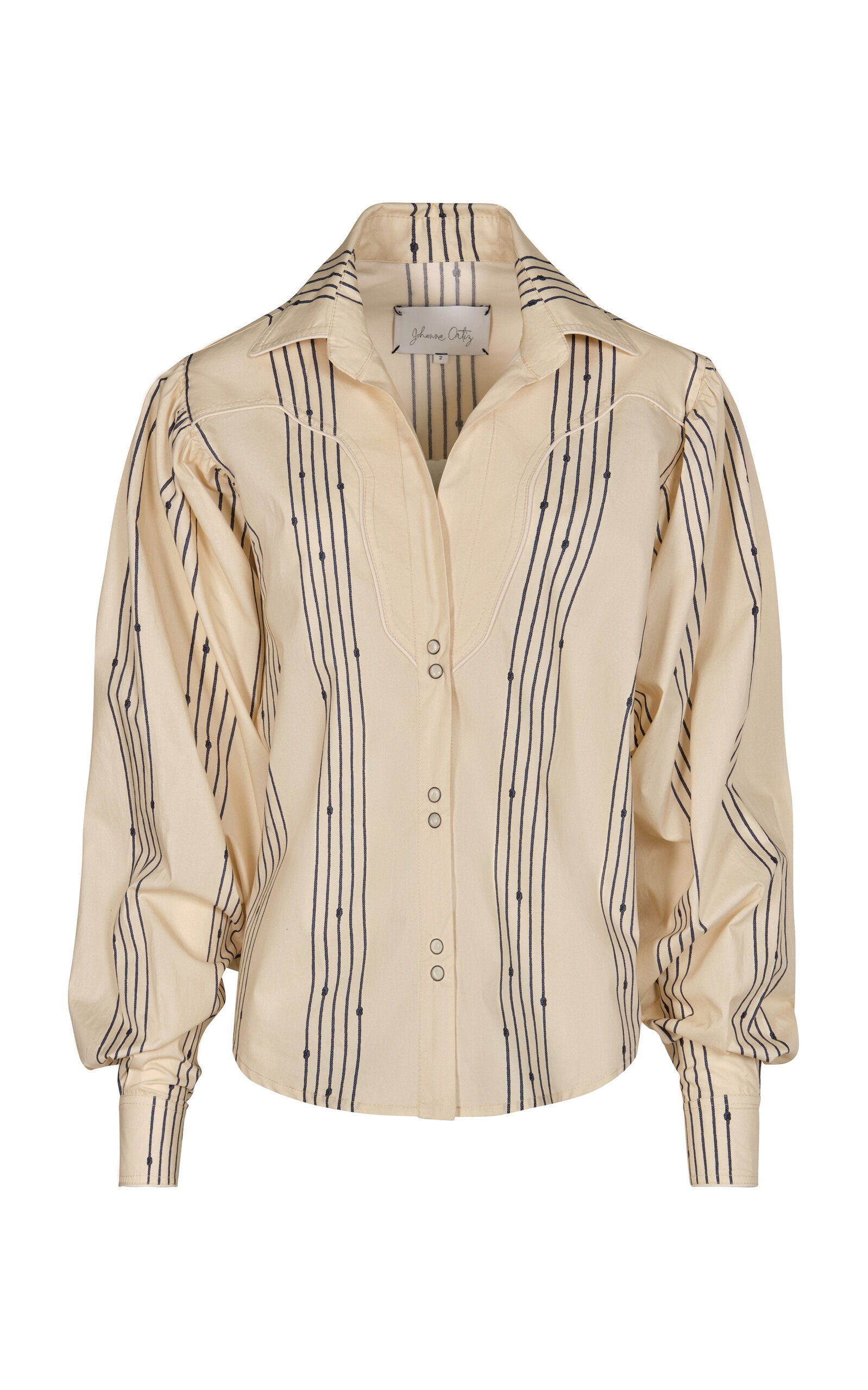 Johanna Ortiz Cabos Sueltos Balloon Sleeve Cotton Shirt - Neutral