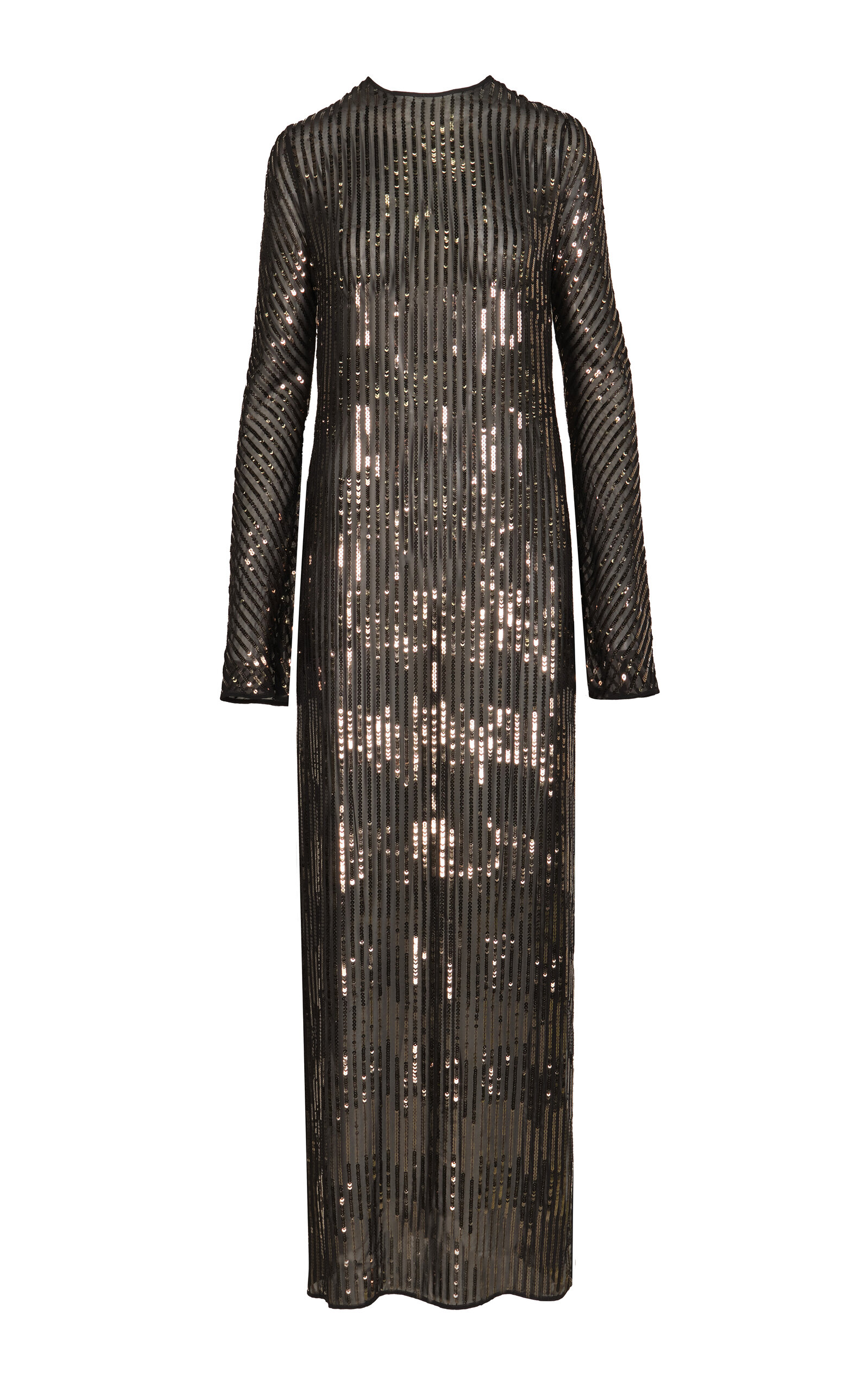Johanna Ortiz Actitud Nautica Sequined Maxi Tunic Dress - Gold
