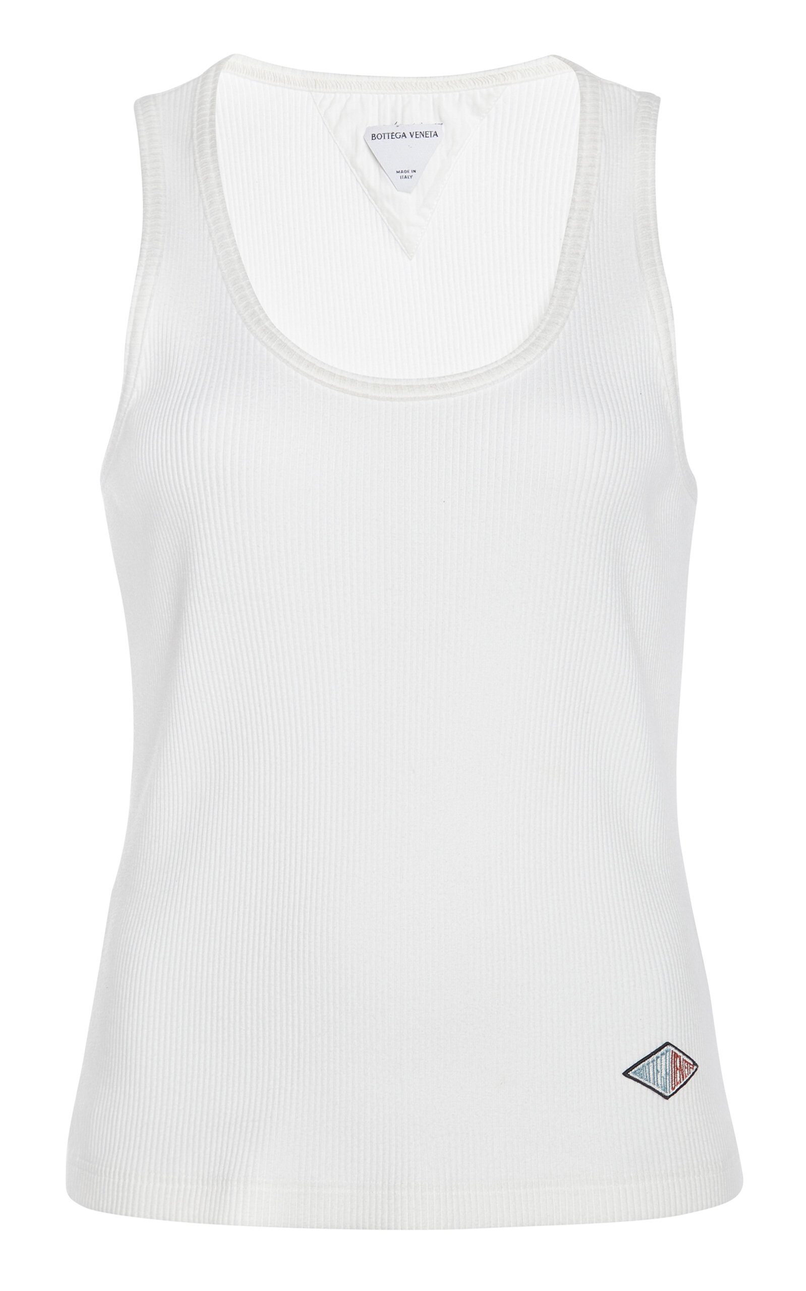 Bottega Veneta Ribbed Cotton Jersey Top