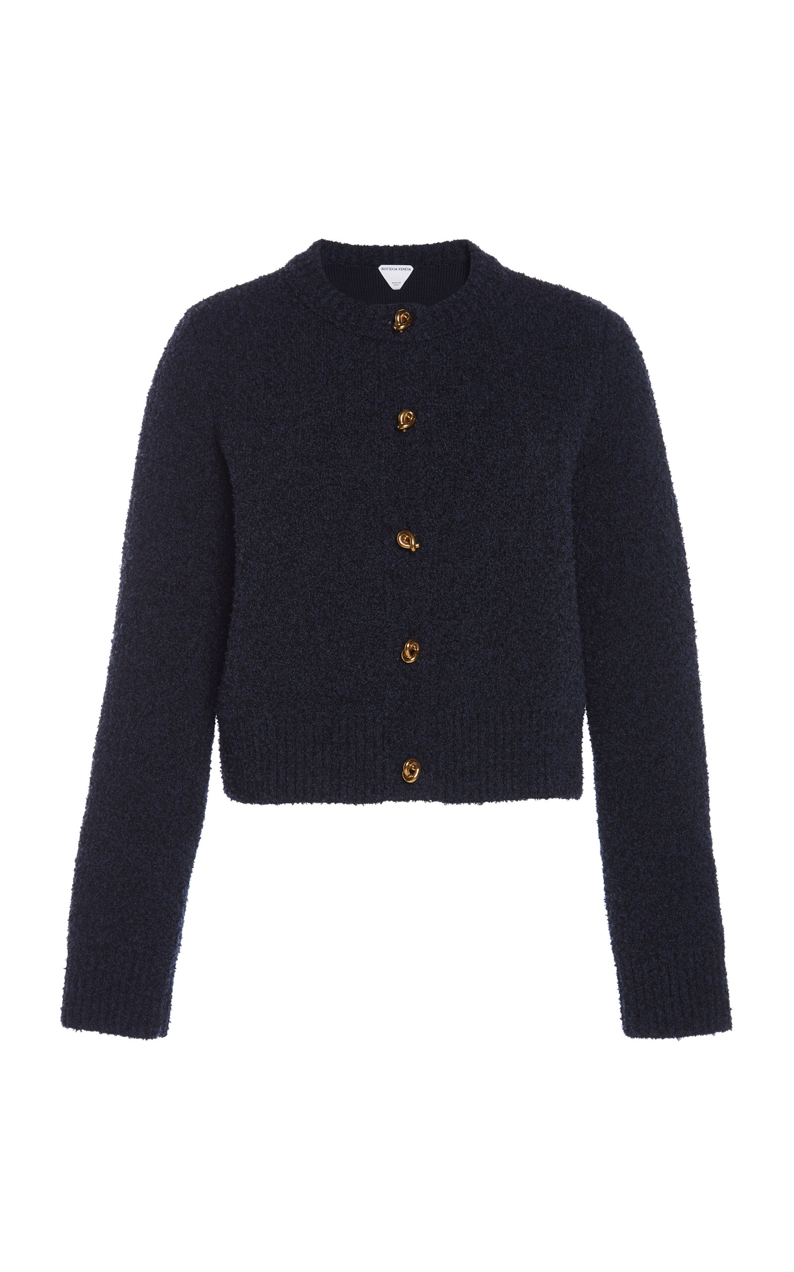 Bottega Veneta Knot Boucle-Knit Wool Cardigan