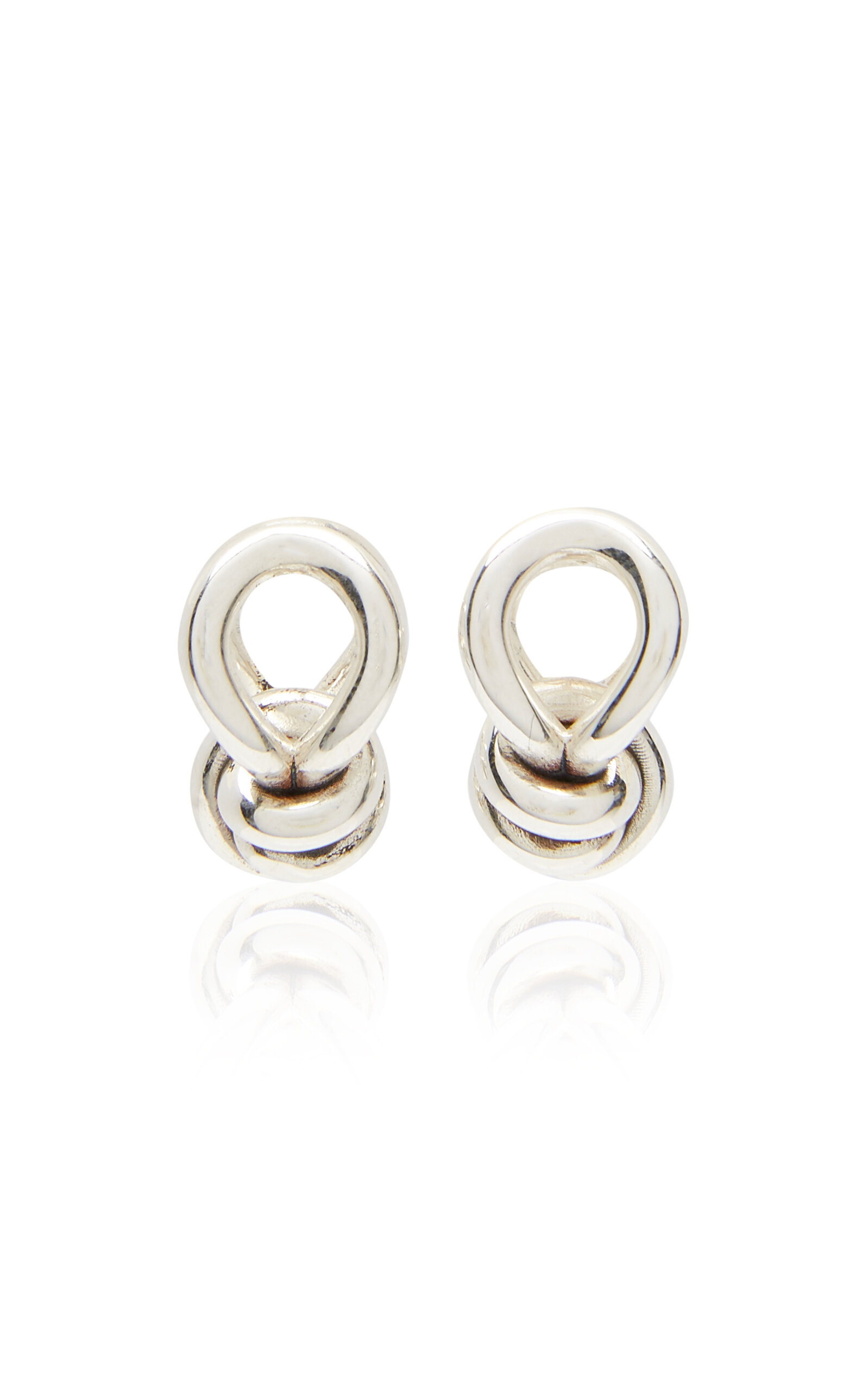 Bottega Veneta Sterling Silver Earrings - Silver - OS - Moda Operandi