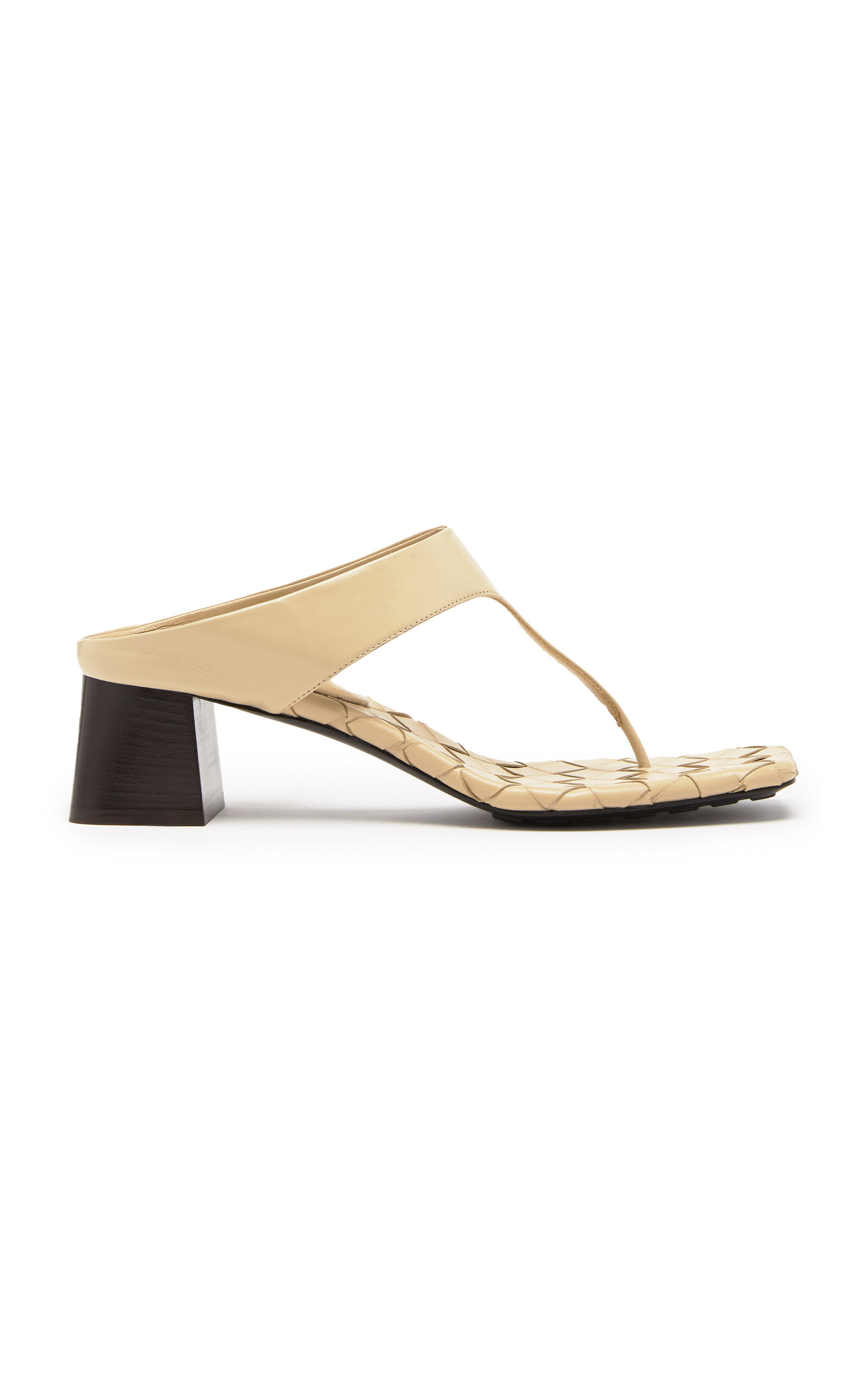 Bottega Veneta Marella Leather Thong Slide Sandals In Neutral