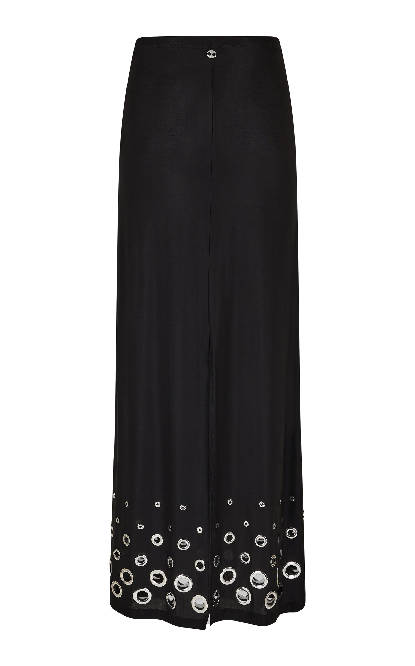 Rabanne Eyelet-Detailed Cupro Maxi Skirt