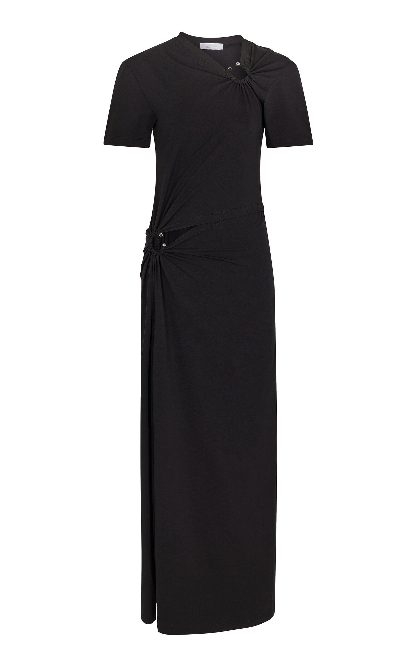 Rabanne Piercing-Detailed Cutout Cotton-Jersey Maxi Dress