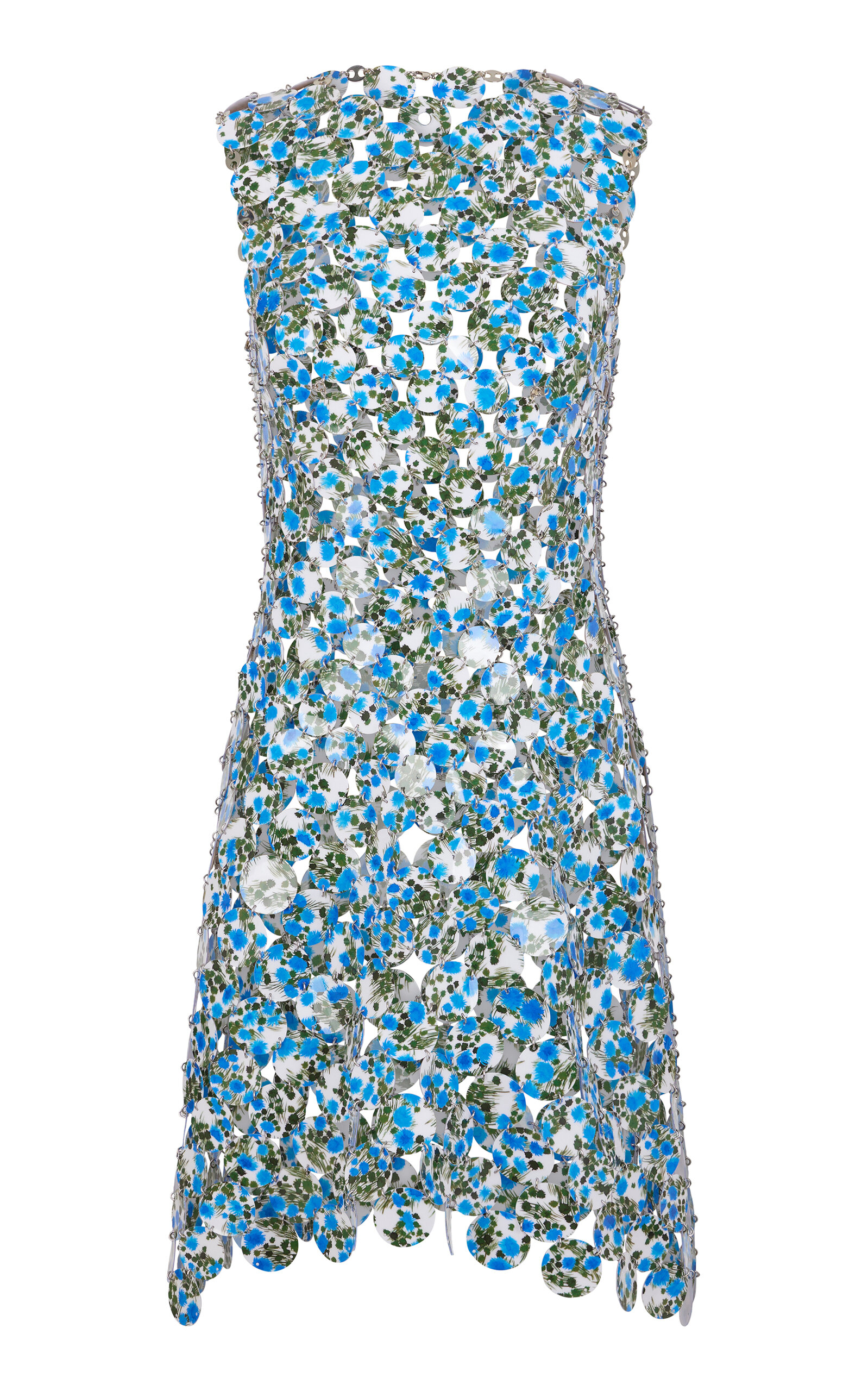 Rabanne Printed Crepe Mini Dress In Multi
