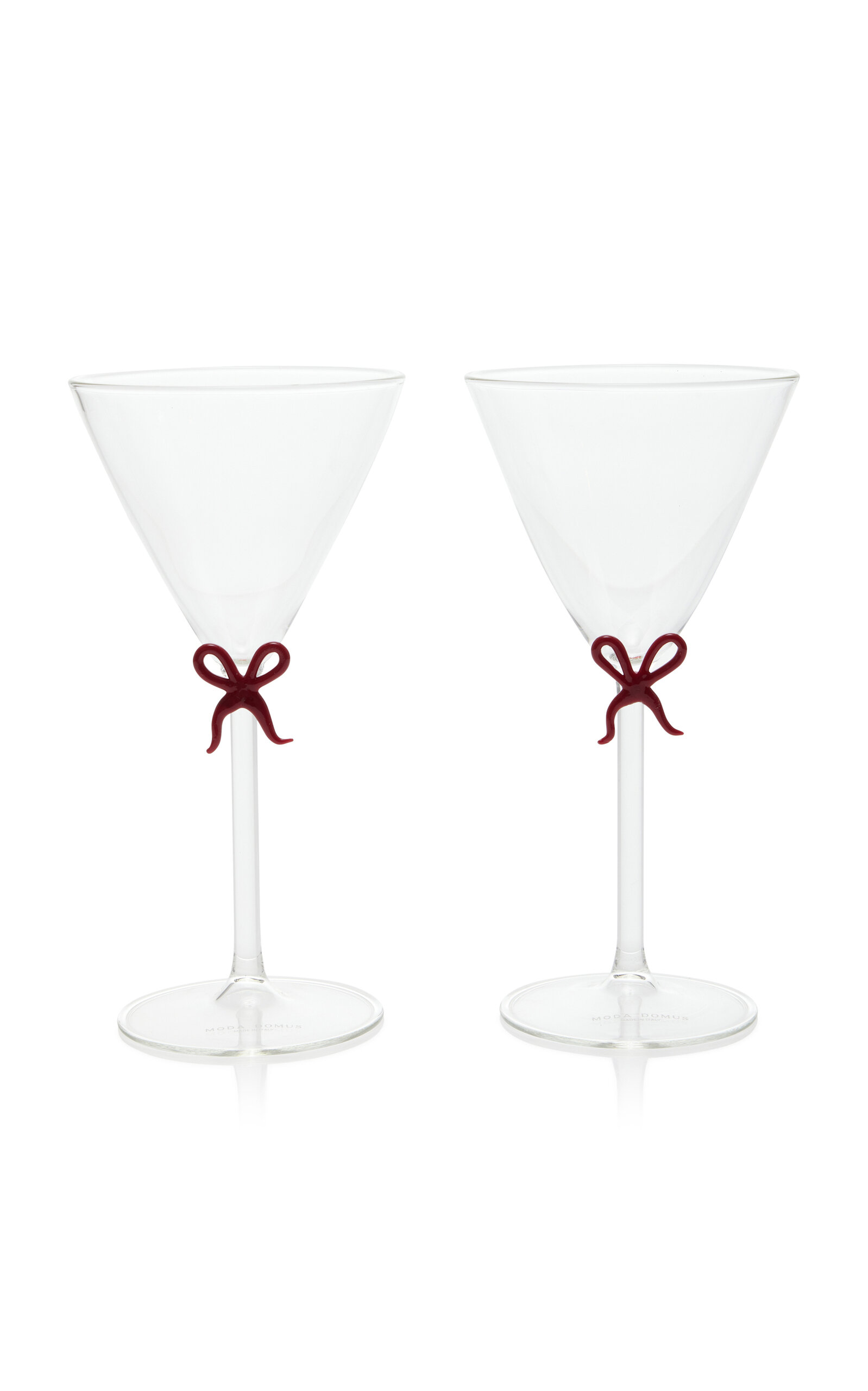MODA DOMUS SET-OF-TWO HANDMADE MARTINI GLASSES
