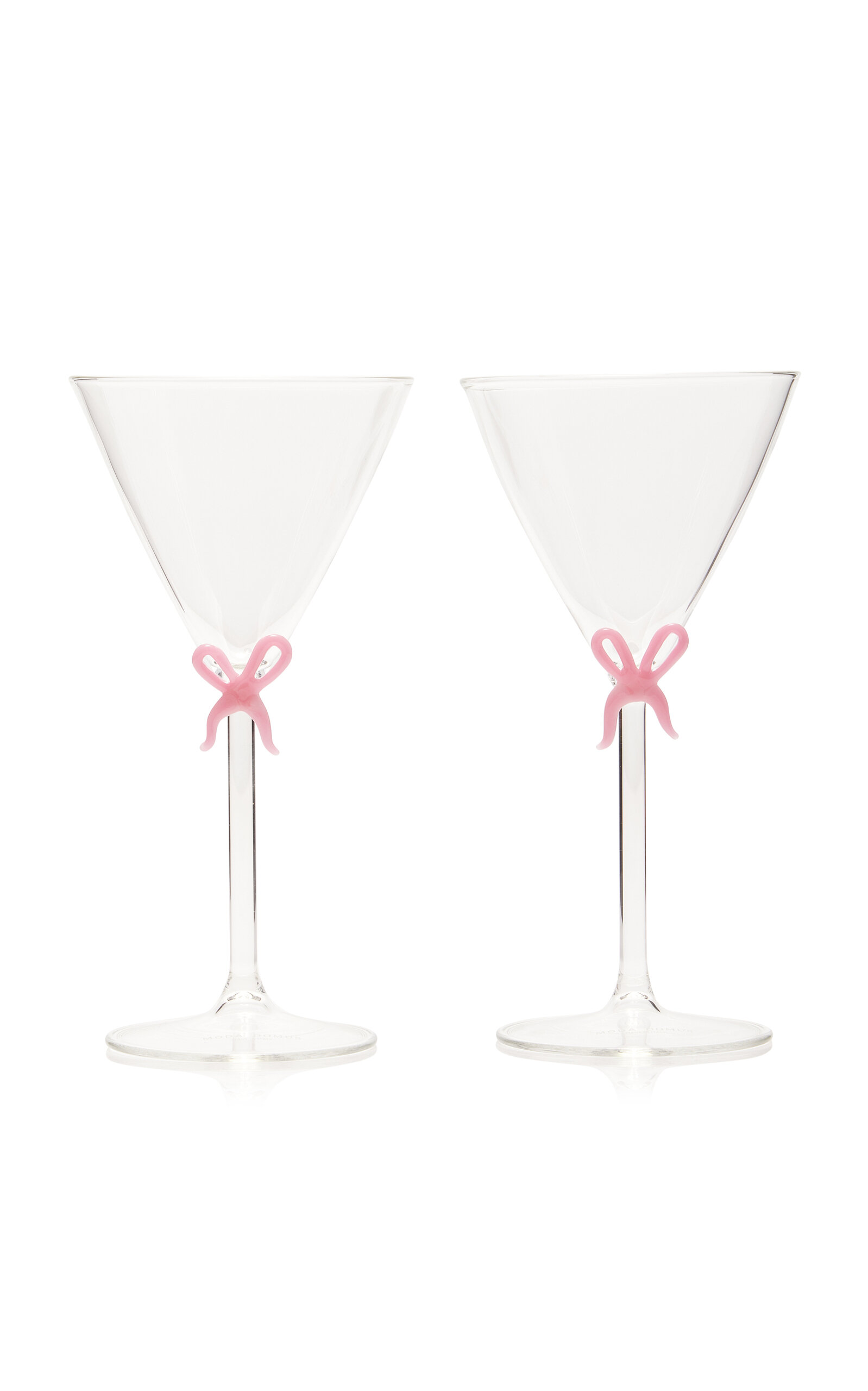 MODA DOMUS SET-OF-TWO HANDMADE MARTINI GLASSES