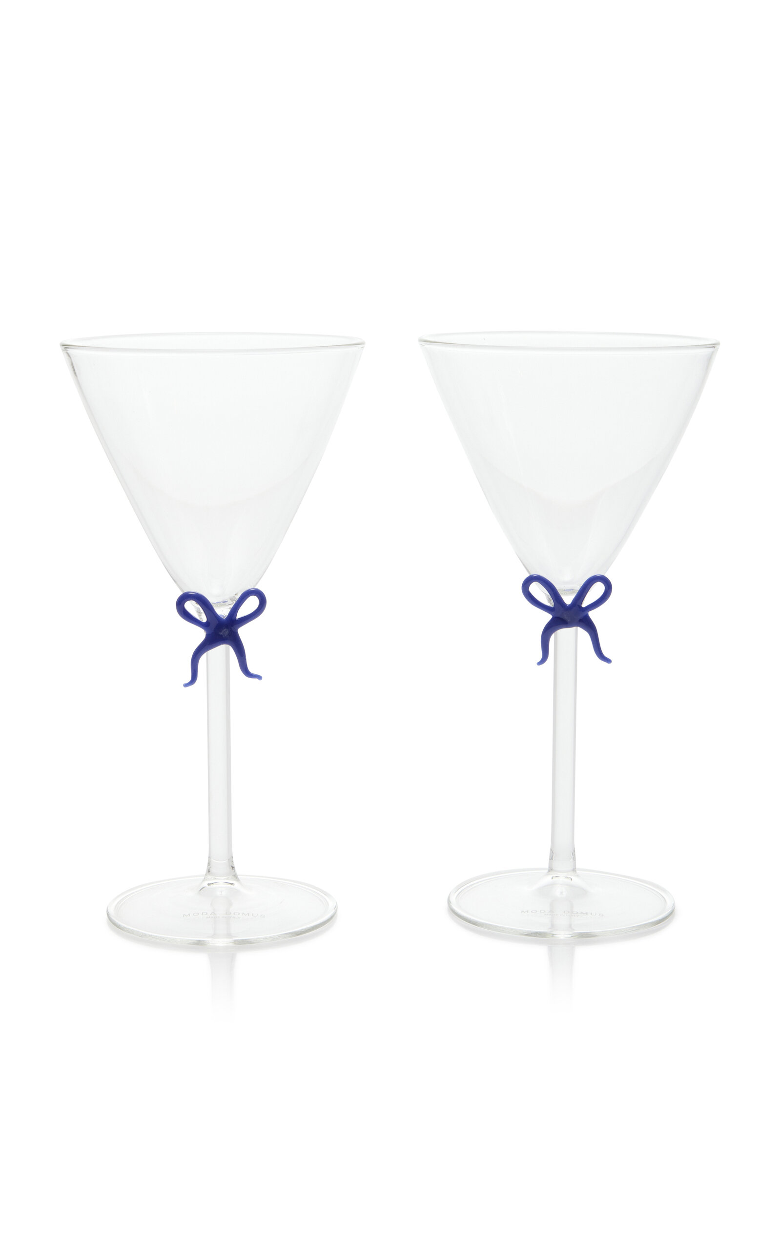 MODA DOMUS SET-OF-TWO HANDMADE MARTINI GLASSES