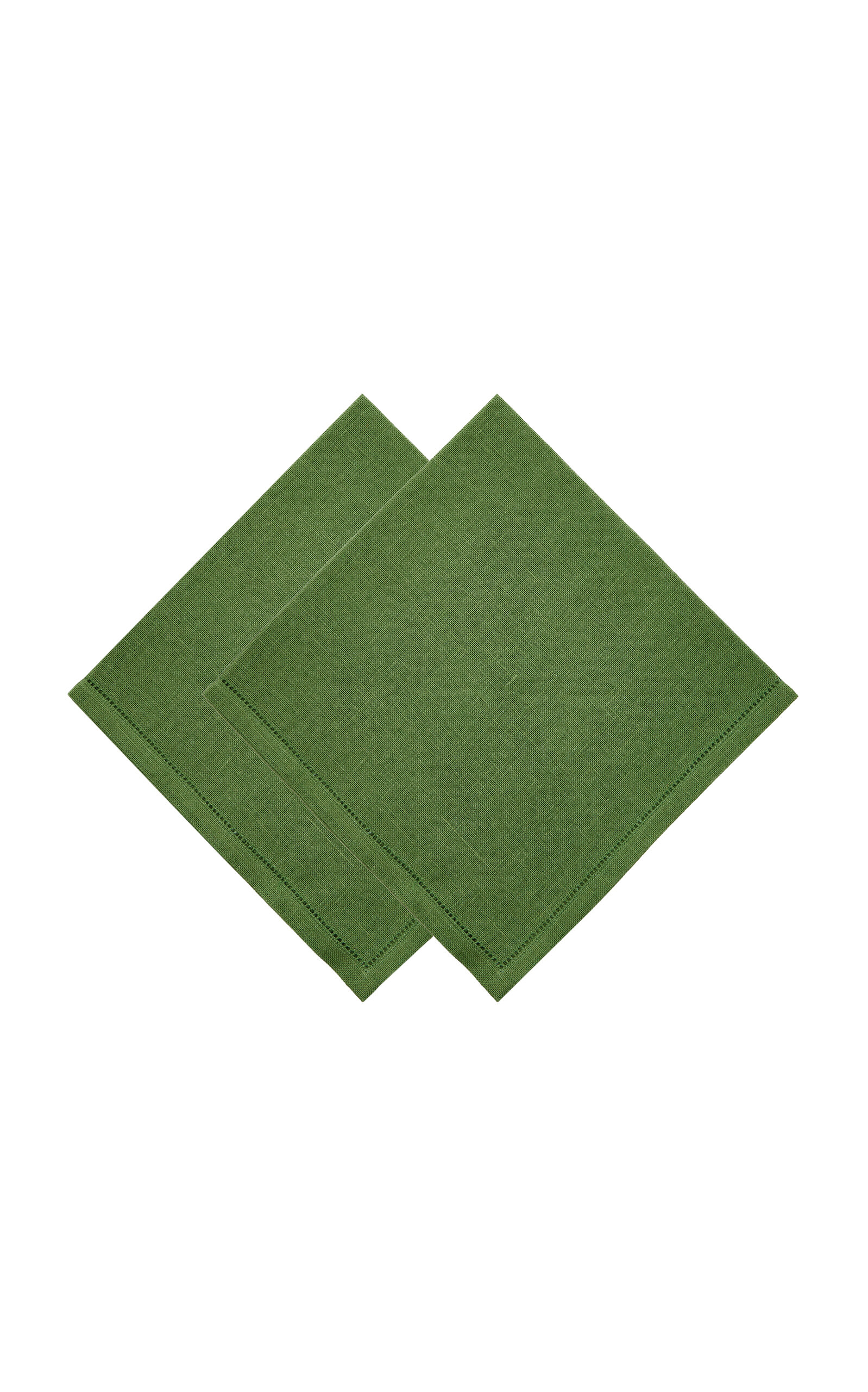 Moda Domus Set-of-two Linen Napkins In Green