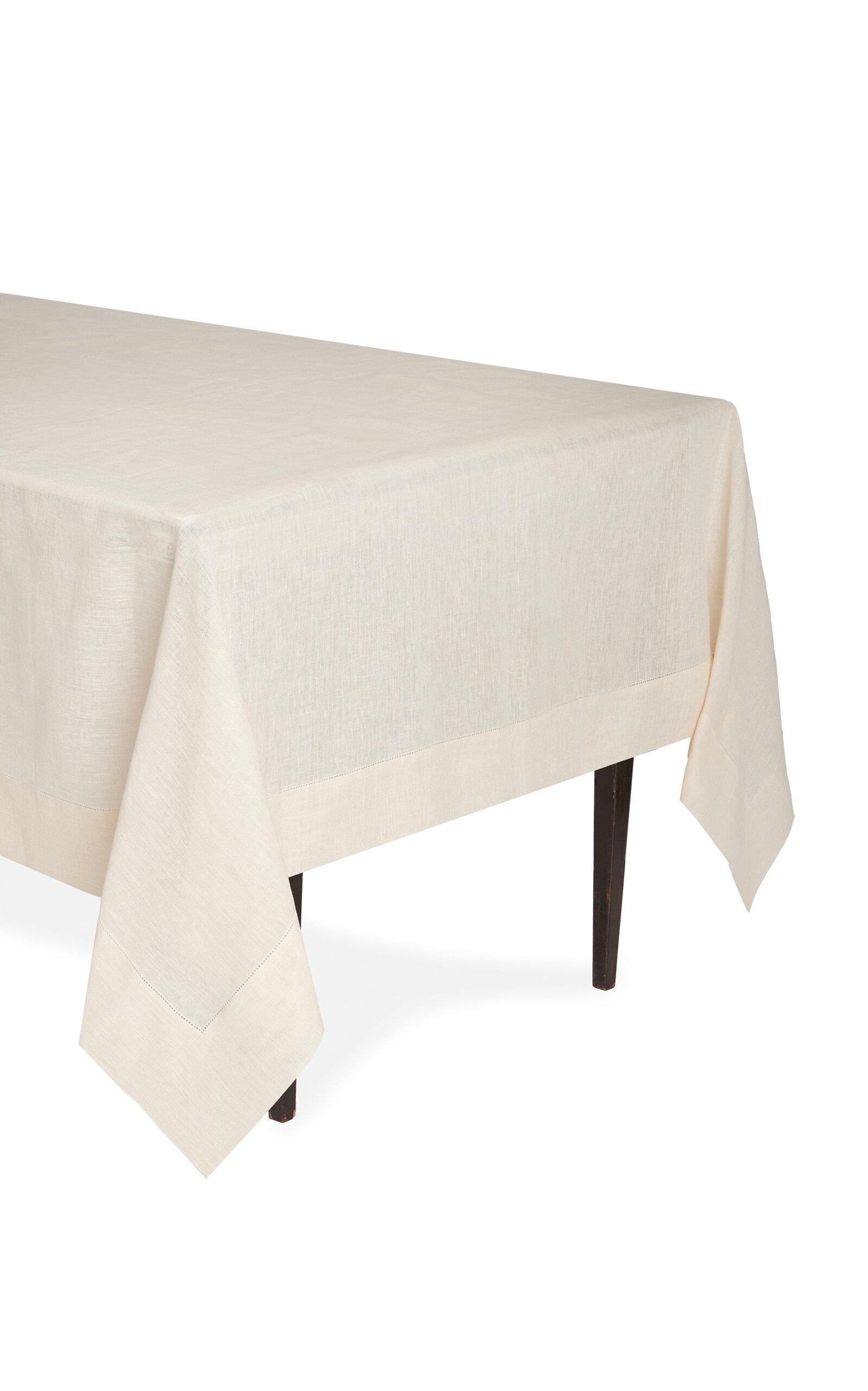 Shop Moda Domus Linen Tablecloth In Ivory