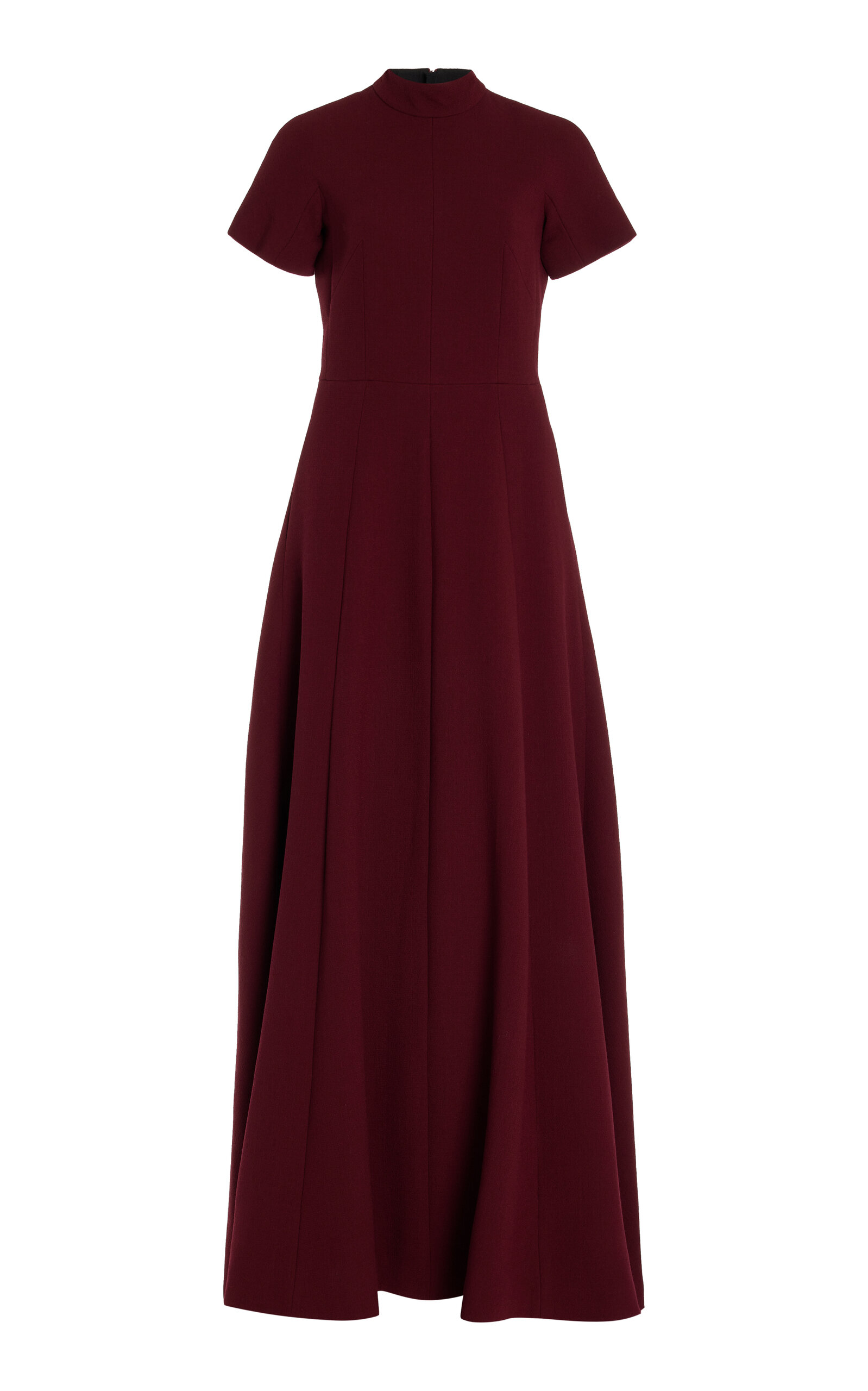 Emilia Wickstead Malinda Mock Neck Crepe Gown