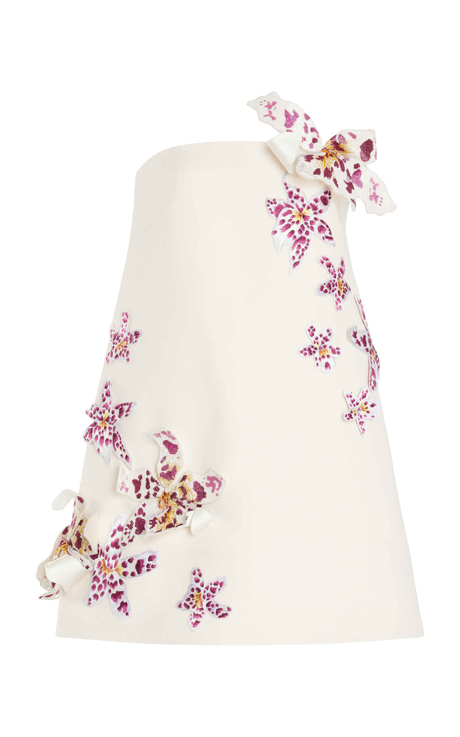 Oscar de la Renta Embellished Wool-Silk Mini Dress - Ivory