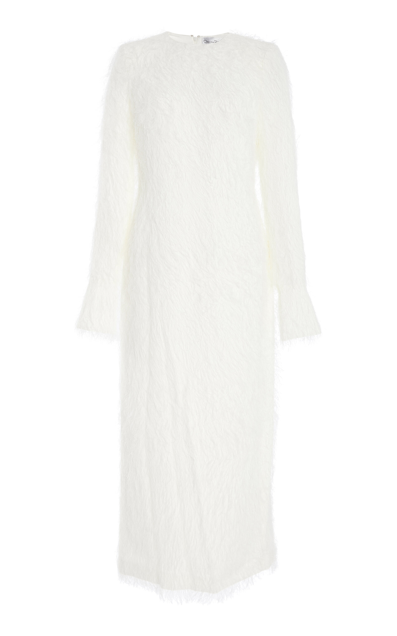 Oscar de la Renta Fringed Fil Coupe Midi Dress