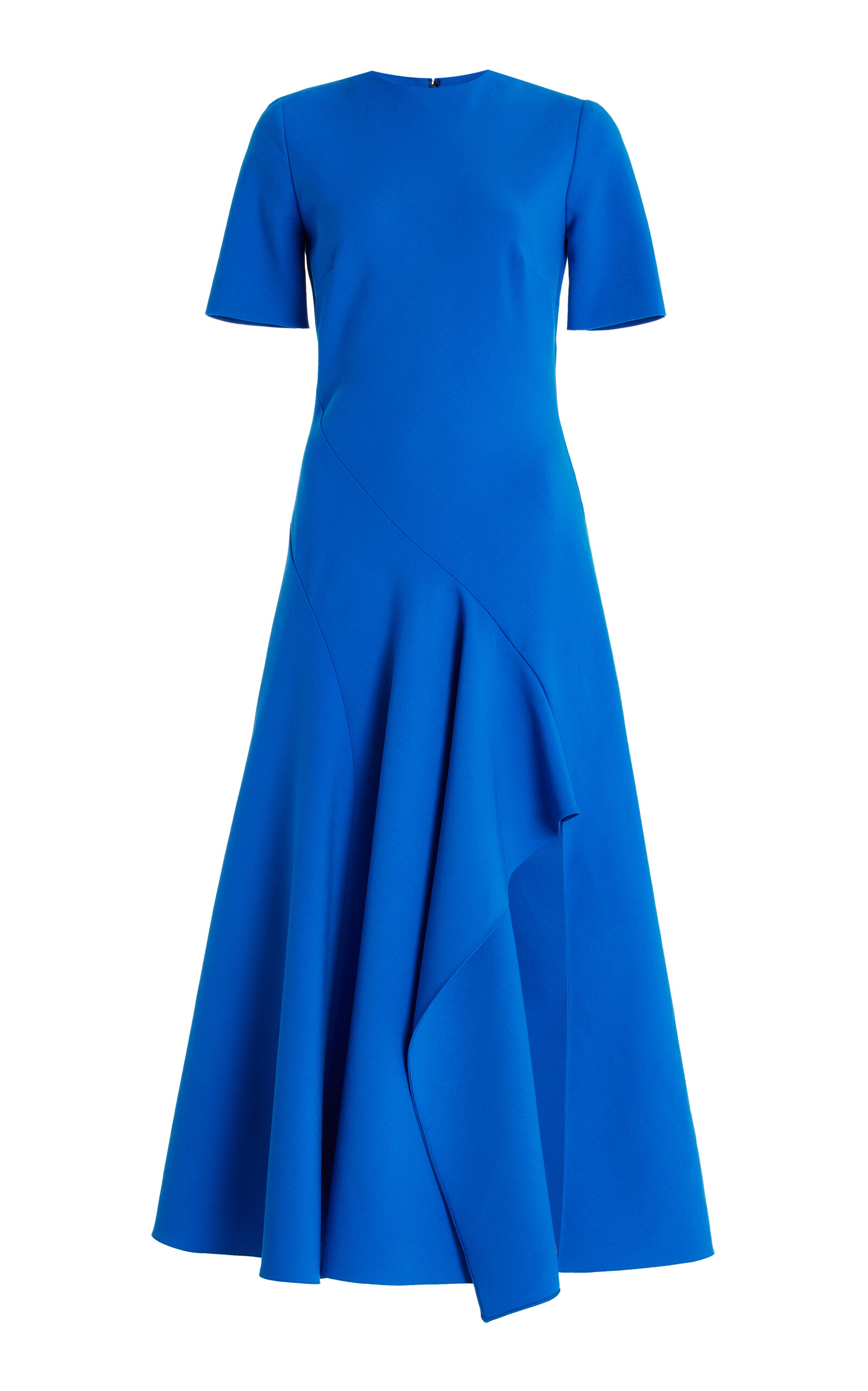 Oscar de la Renta Stretch-Wool Midi Dress - Blue