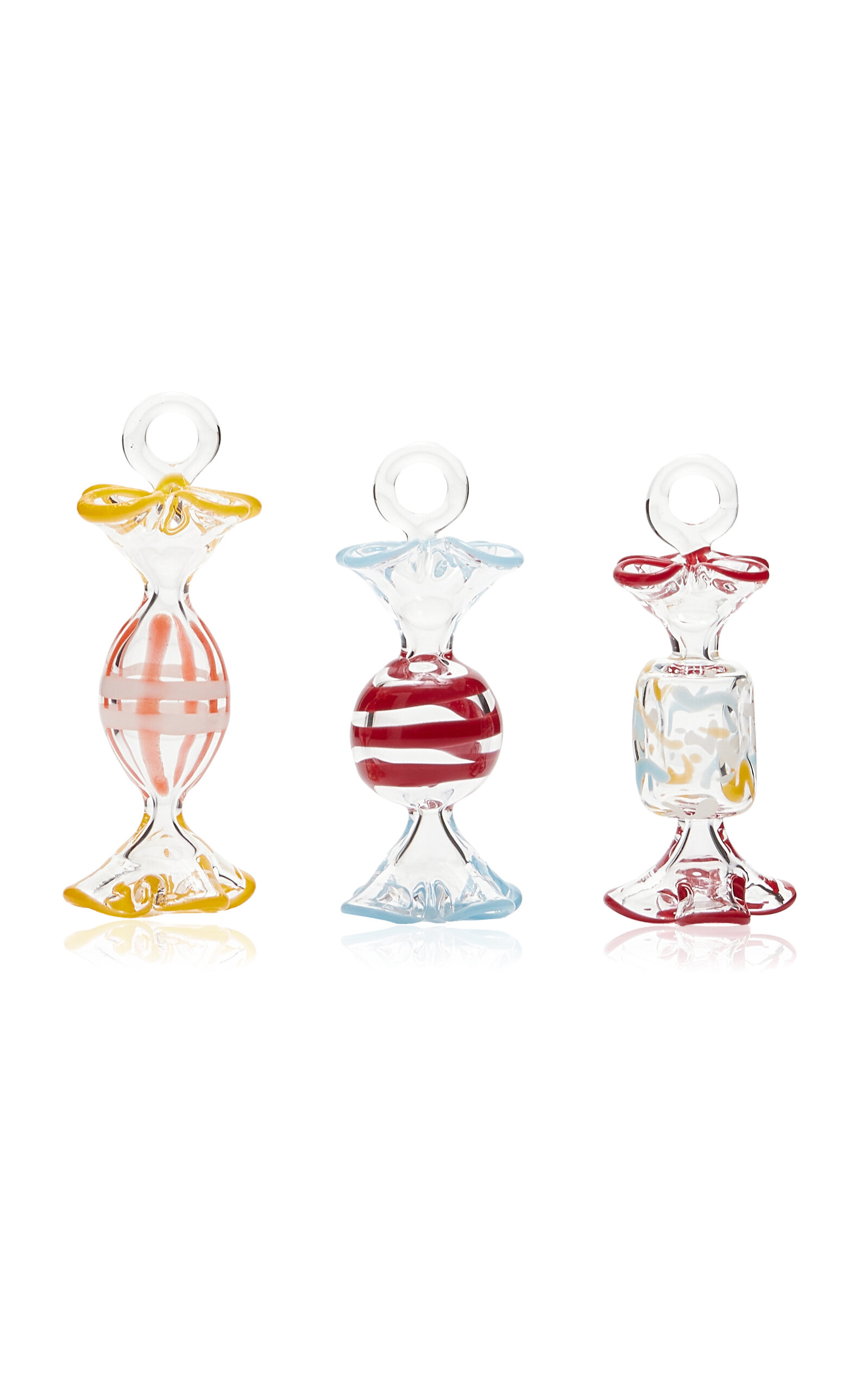 Moda Domus Set-of-three Glass Candies In Multi