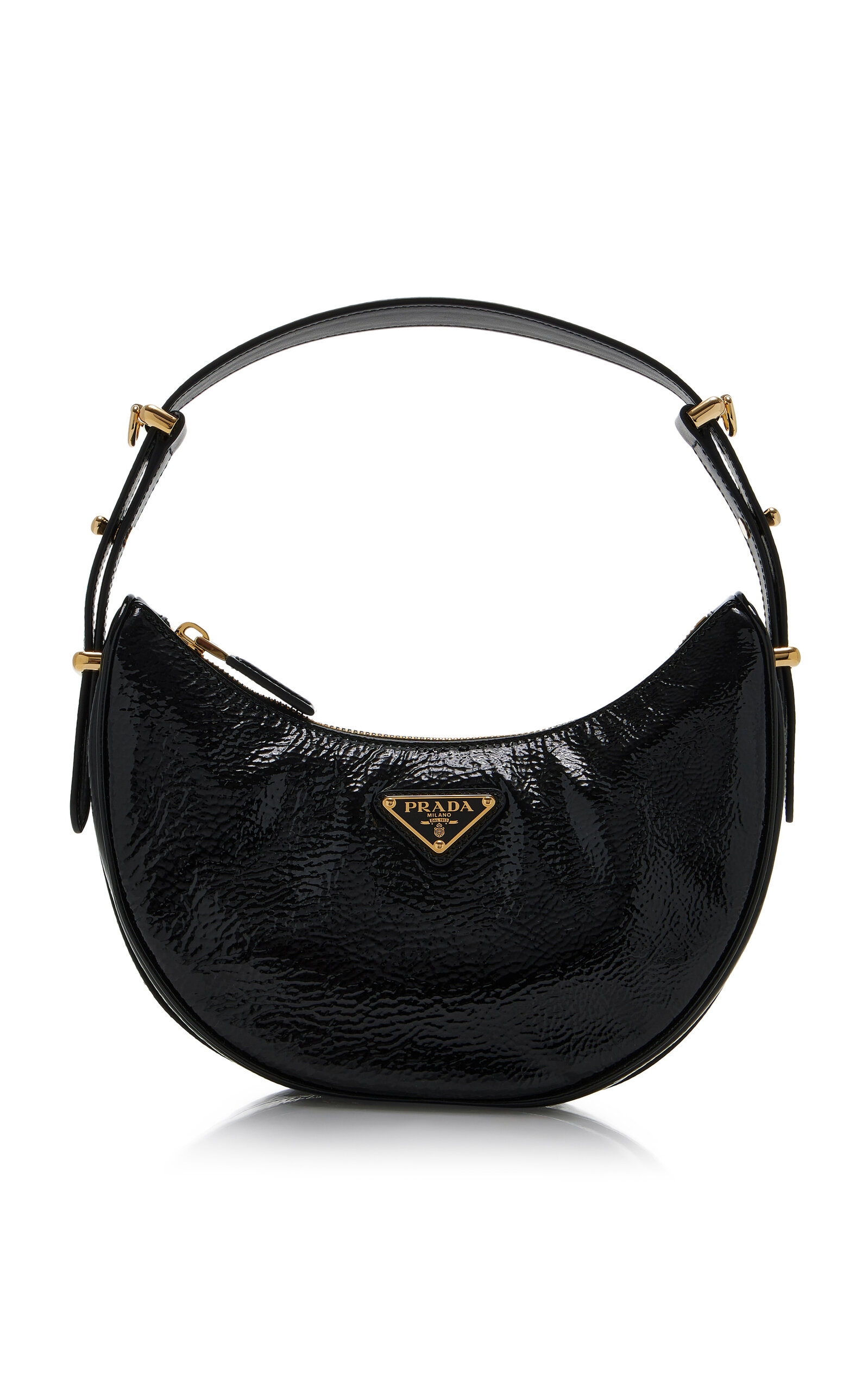 Prada Arqué Patent Leather Shoulder Bag