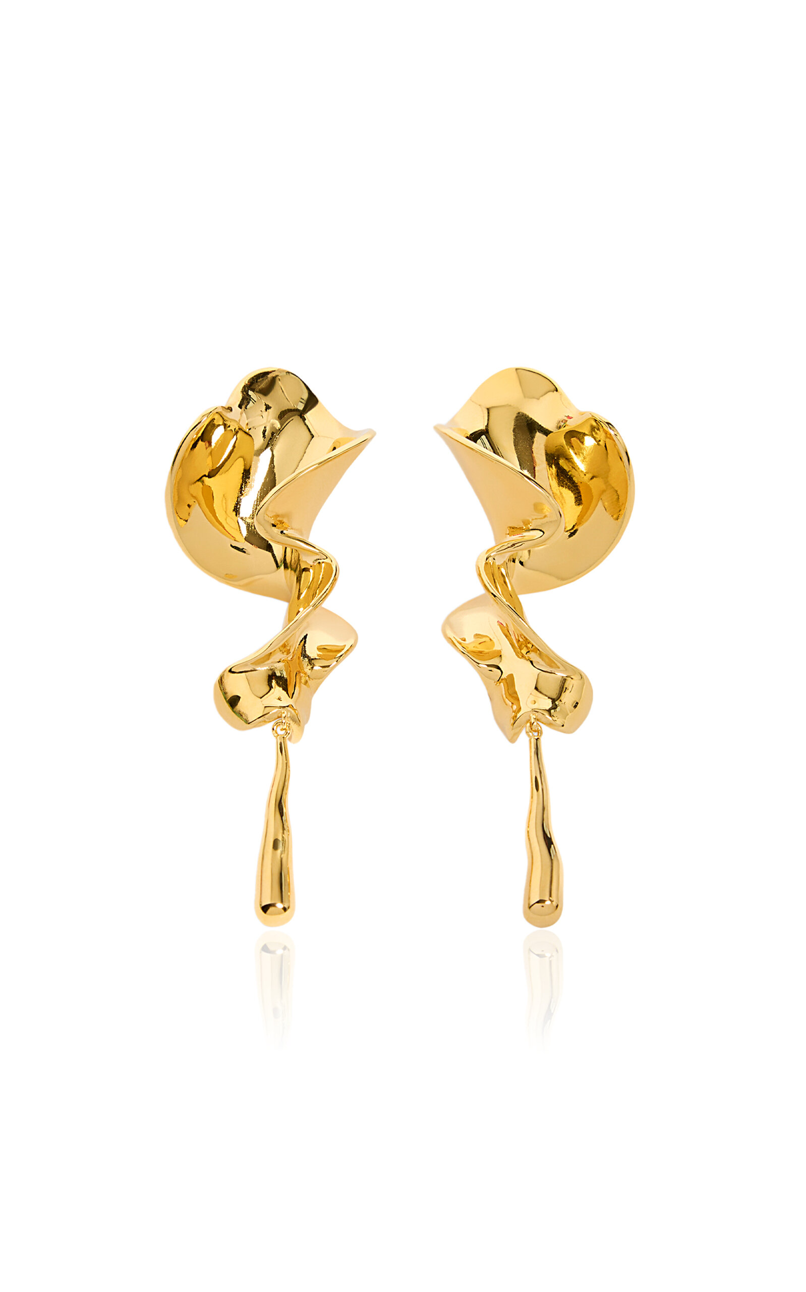Khaite Tidal 18K Gold-Plated Earrings - Gold - OS - Moda Operandi