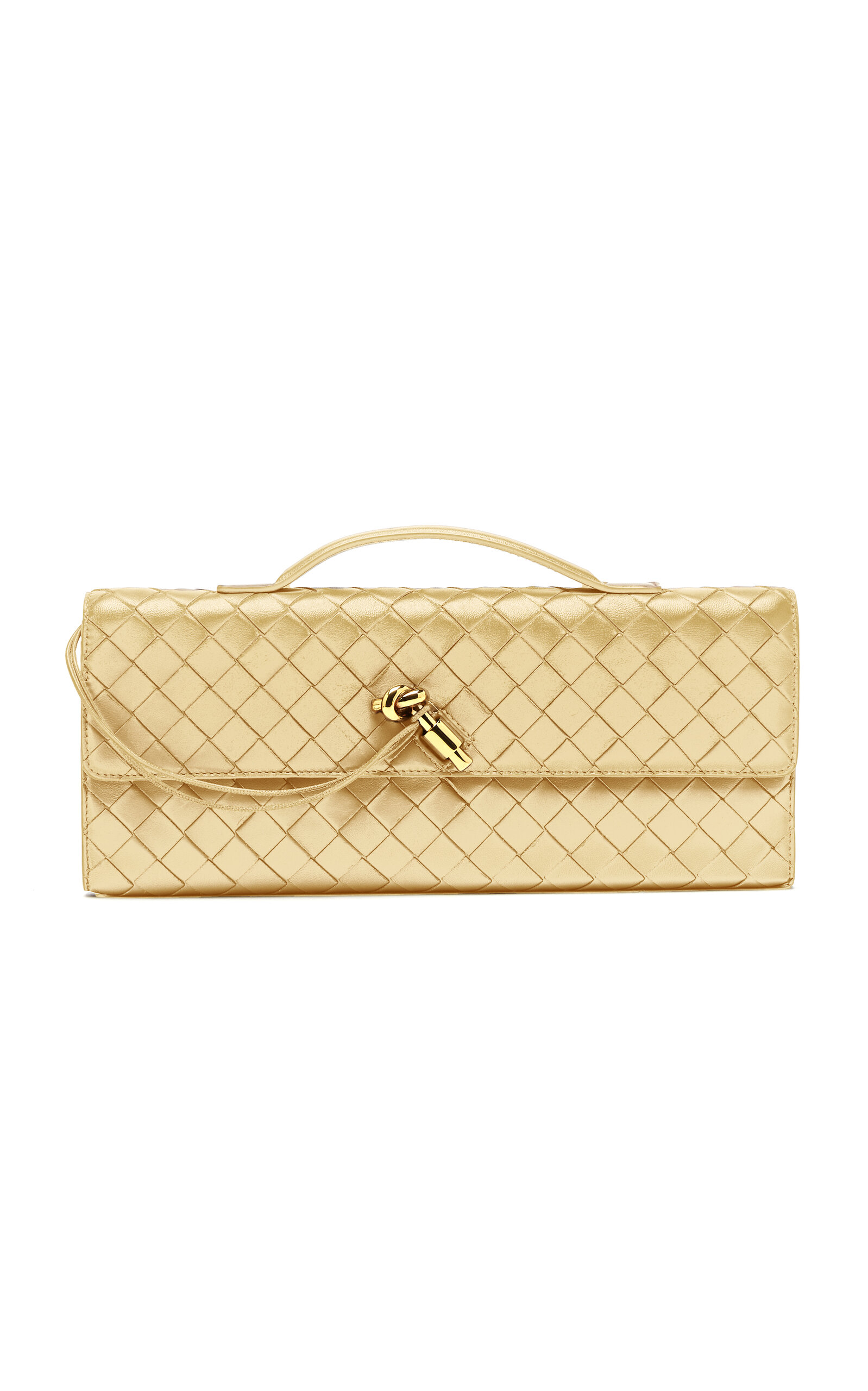 Bottega Veneta Long Andiamo Intrecciato Leather Clutch