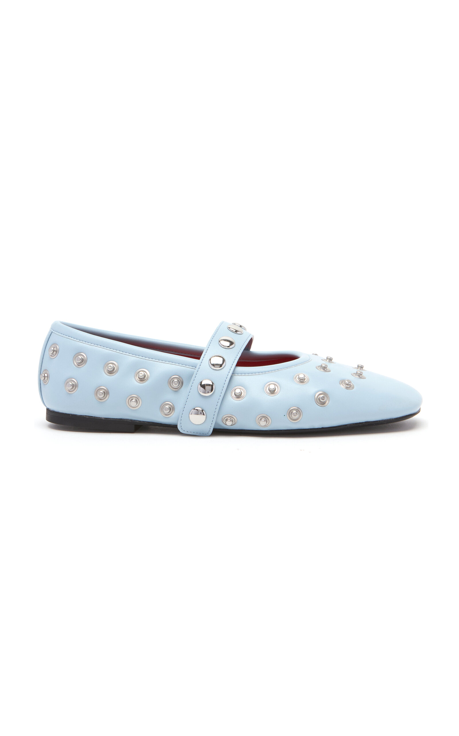 Stella Mccartney Ryder Mary Jane Flats In Dusty Blue