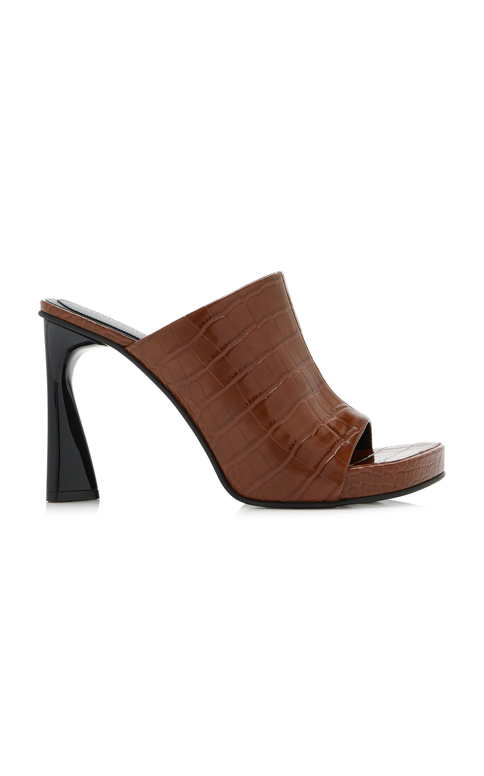 Elsa Croc-Effect Vegan Leather Mules