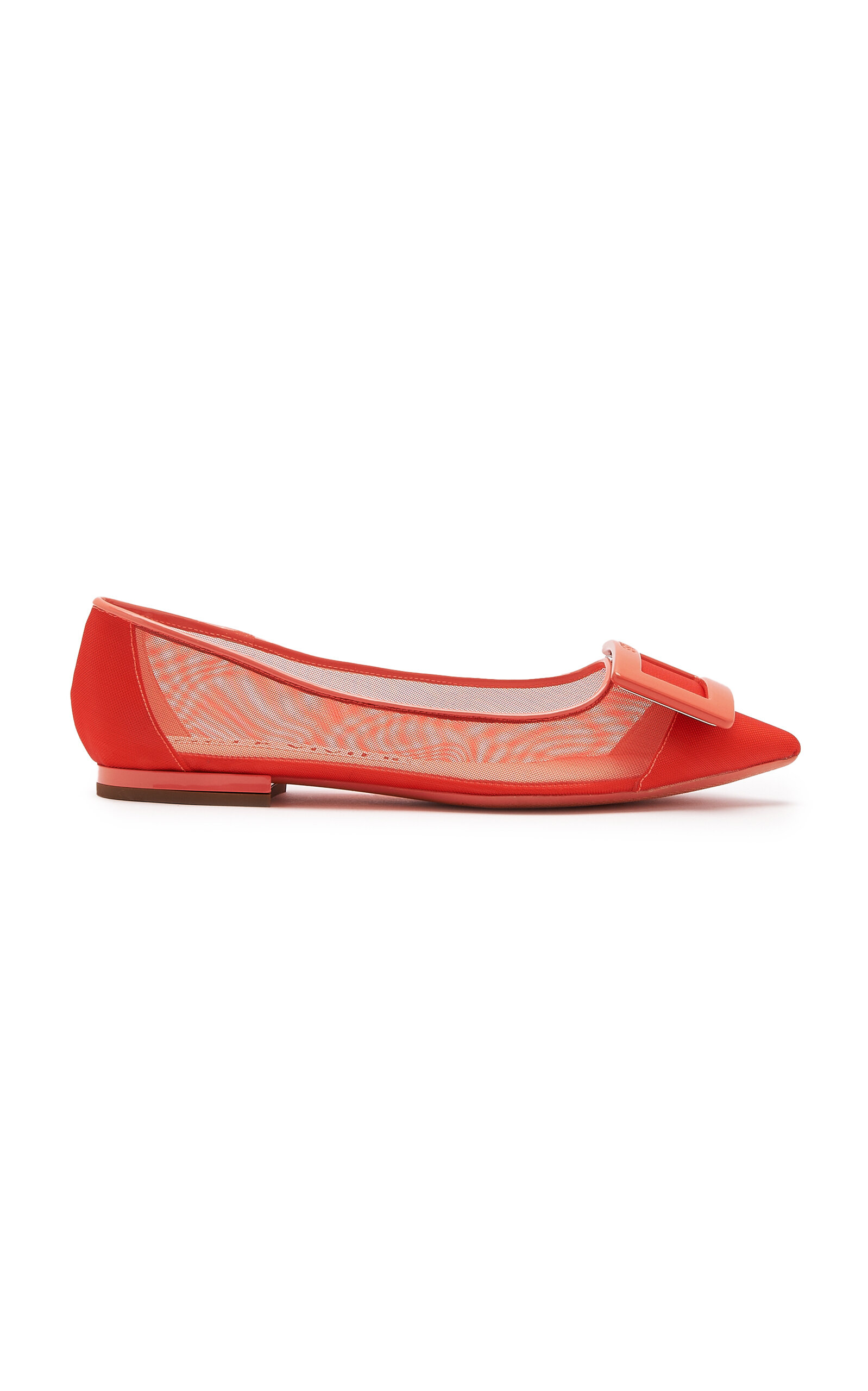 Roger Vivier Gommetine Mesh In Coral