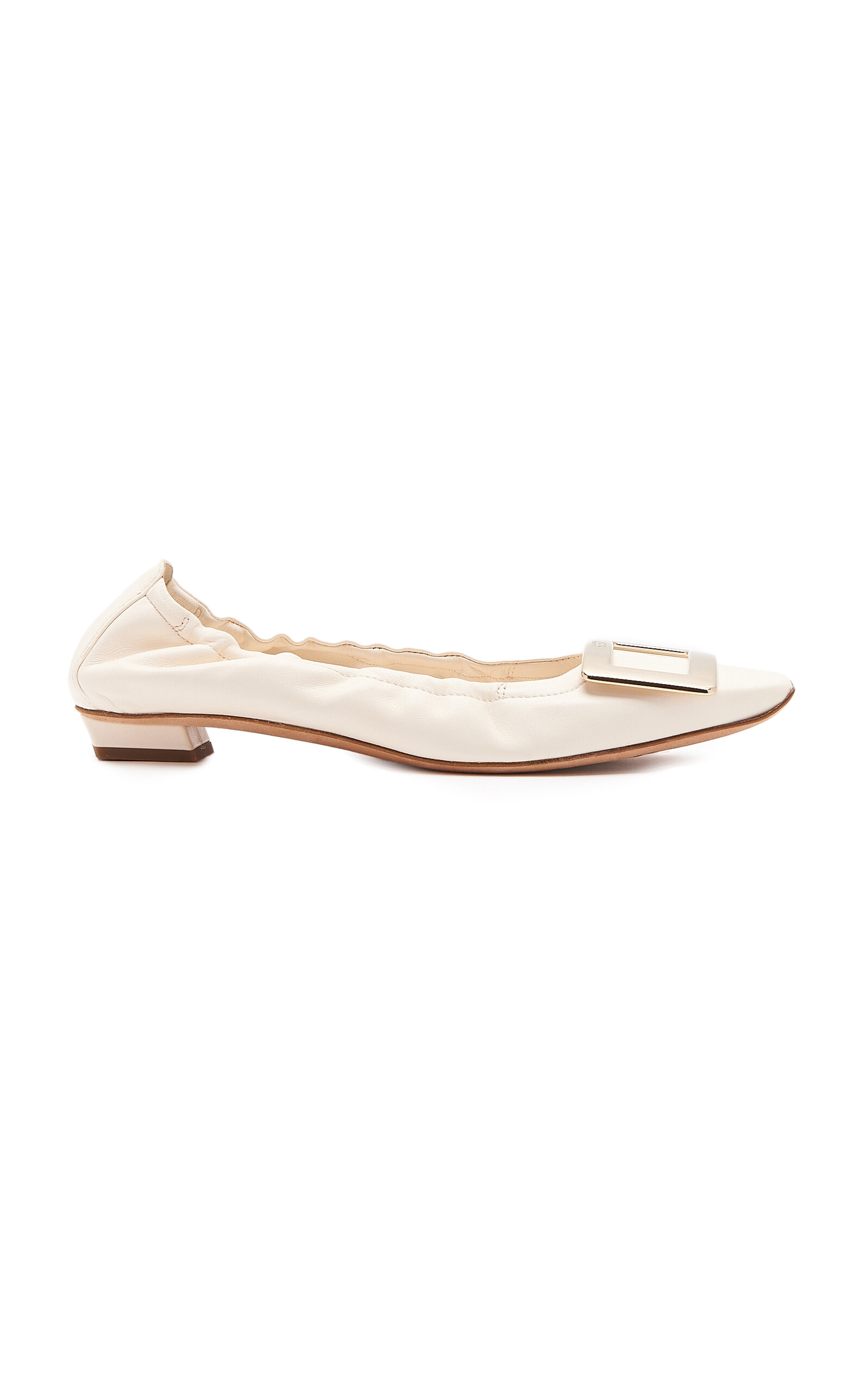 Roger Vivier Belle Vivier Beige Elastic Bellerinas In Multicolor